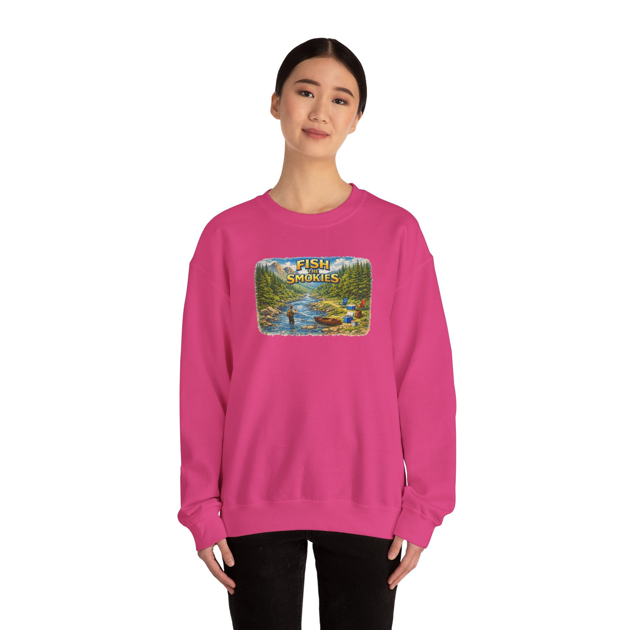 Fish Smokies Fishing Crewneck Unisex Sweatshirt