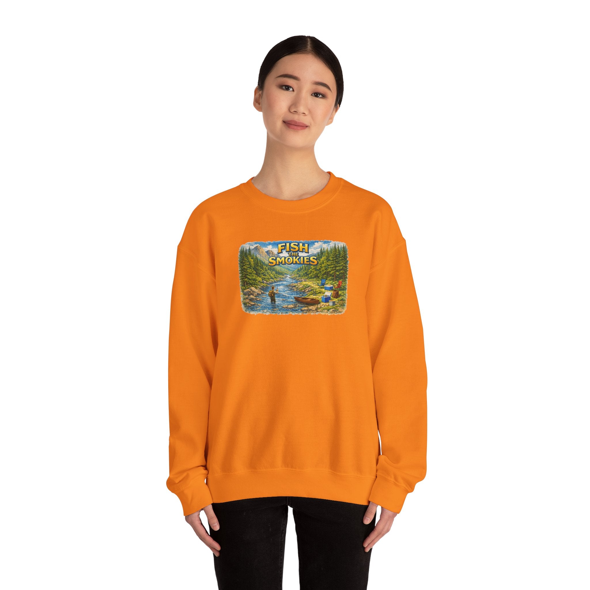 Fish Smokies Fishing Crewneck Unisex Sweatshirt
