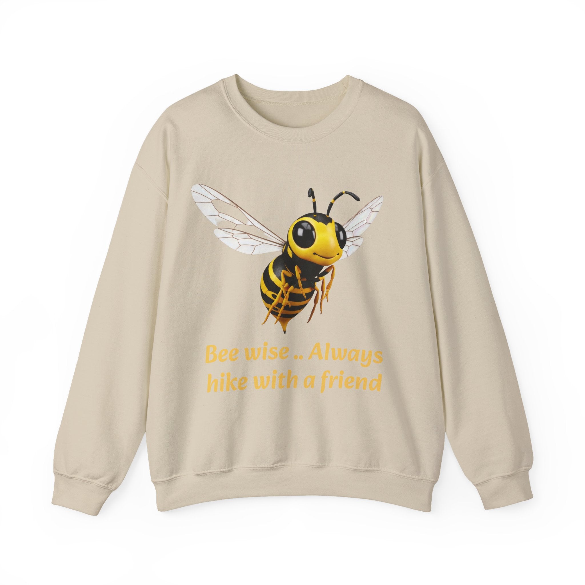 Bee Wise Crewneck Sweatshirt — Bee Illustration "Bee wise .. Always hike with a friend"