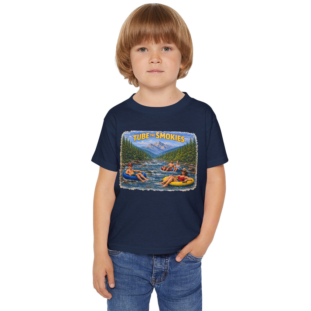 Tube the Smokies Toddler T-Shirt - Kids Summer River Tubing Graphic Tee