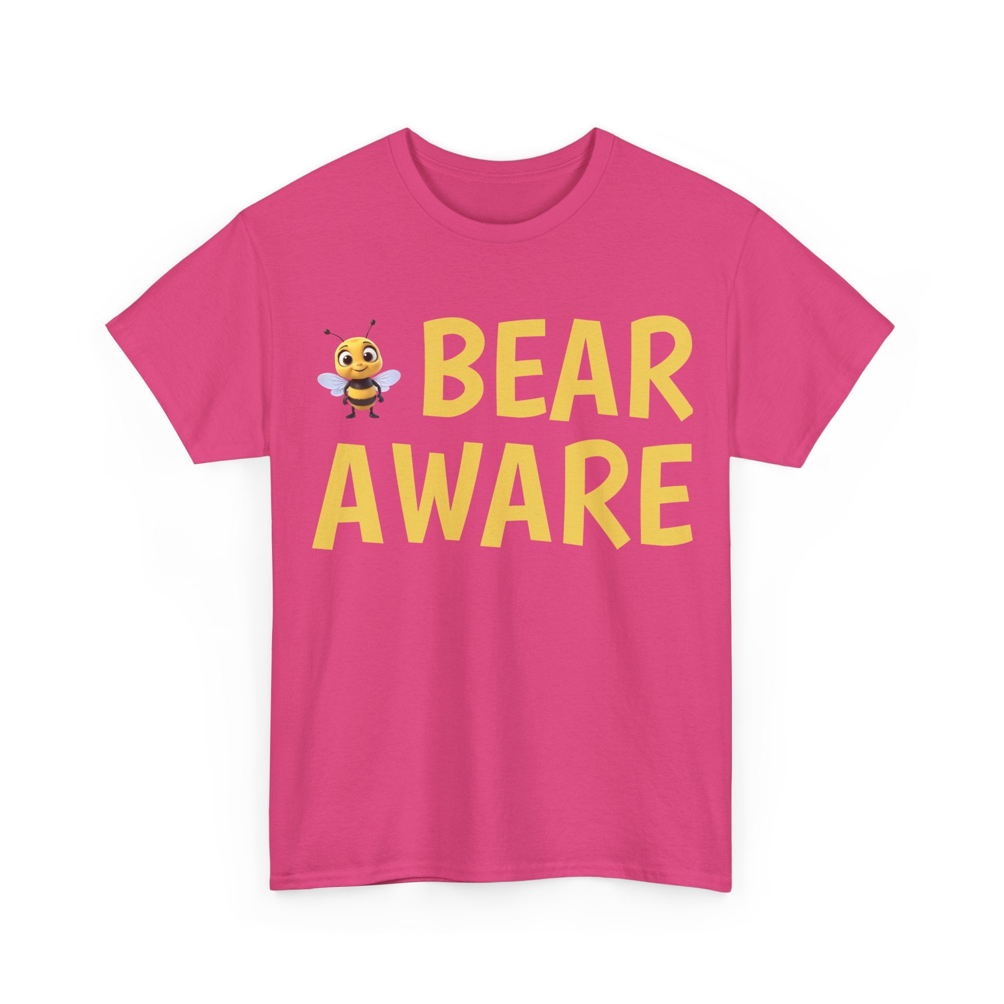 Bear Aware Unisex Tee — Cute Bee Graphic Wildlife Awareness T-Shirt