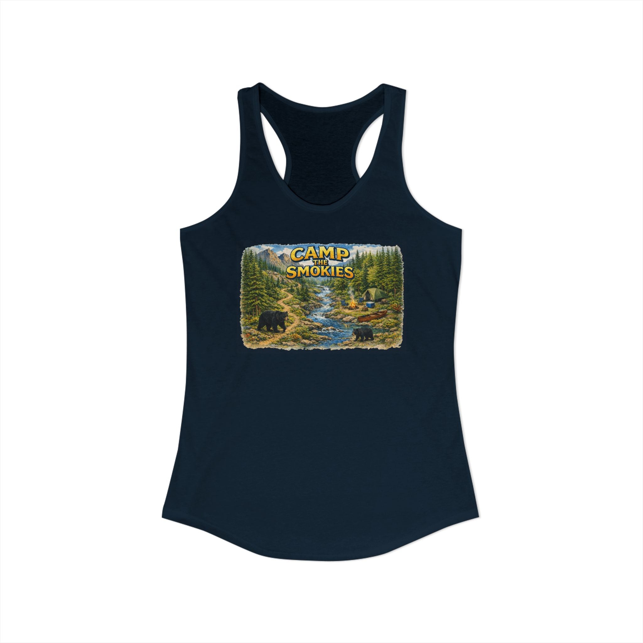 Smoky Mountains Camp River Racerback Tank — Back to Nature