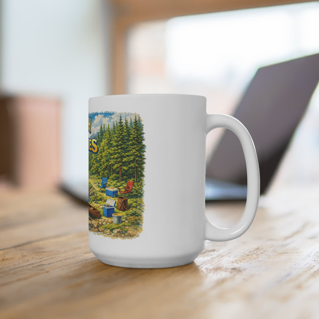 Fish the Smokies 15oz Fishing Mug — River Scenic Outdoor Coffee Cup