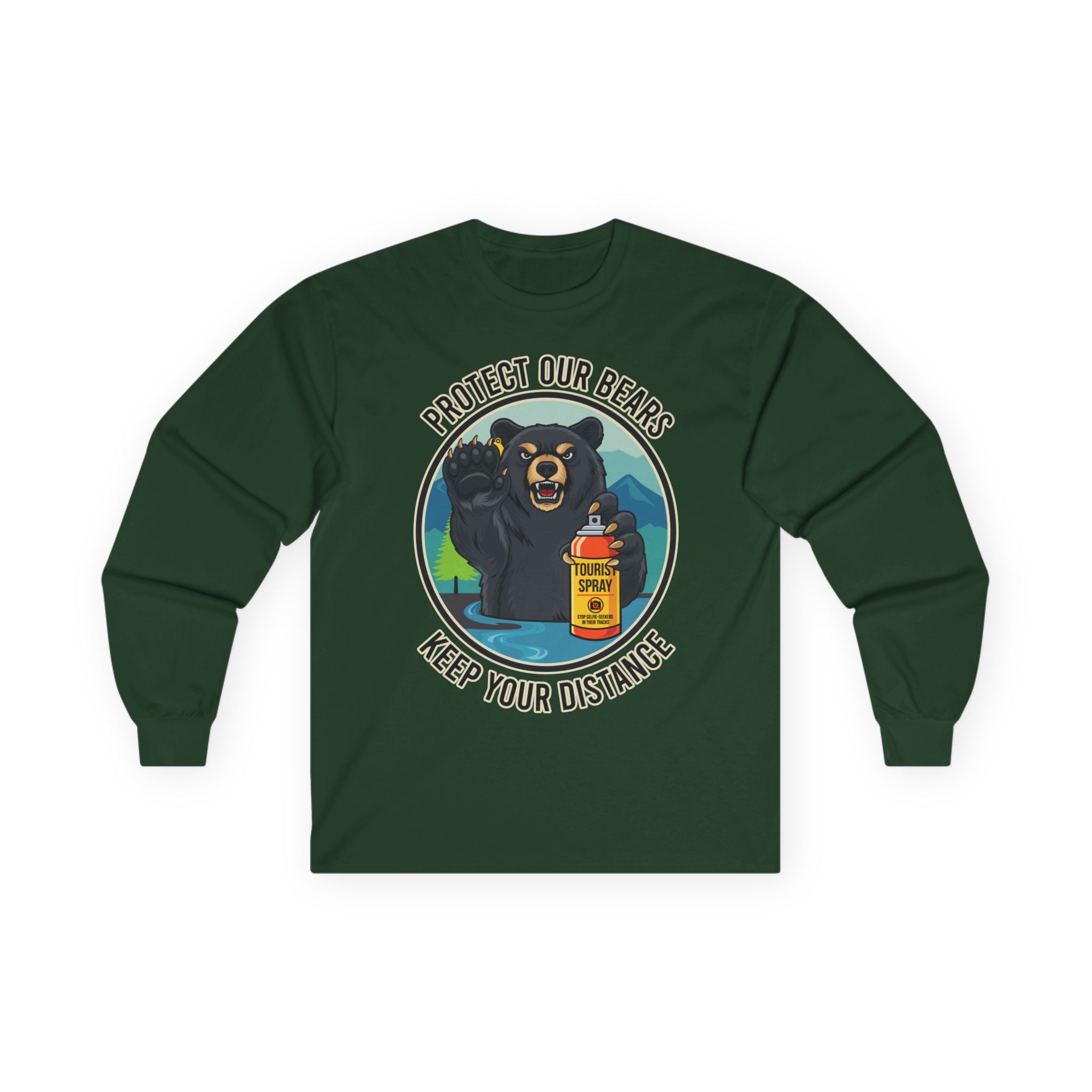 Protect Our Bears Long Sleeve Tee — Keep Your Distance Graphic Shirt
