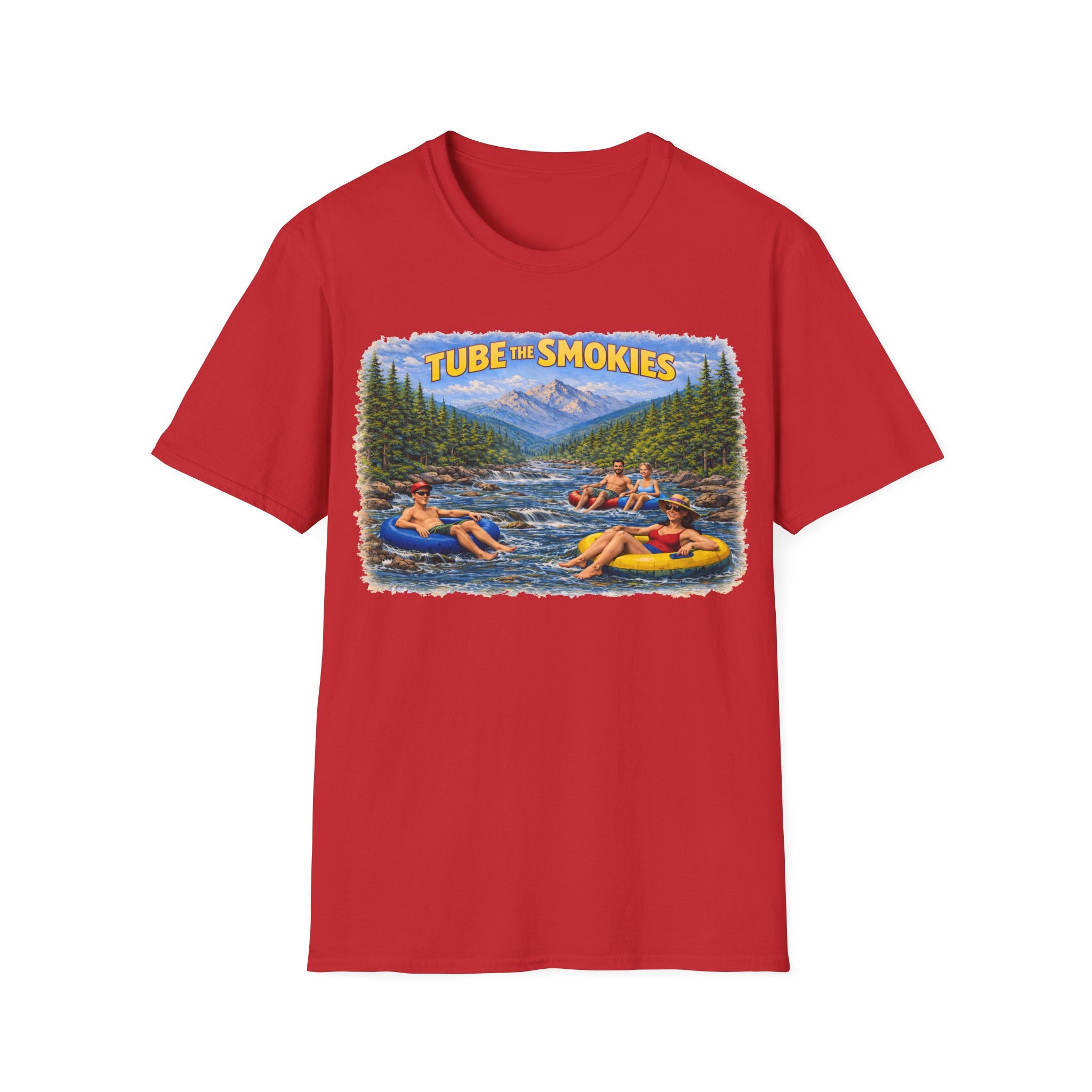 Tube the Smokies Unisex T-Shirt — River Tubing Graphic Tee for Smoky Mountains Fans