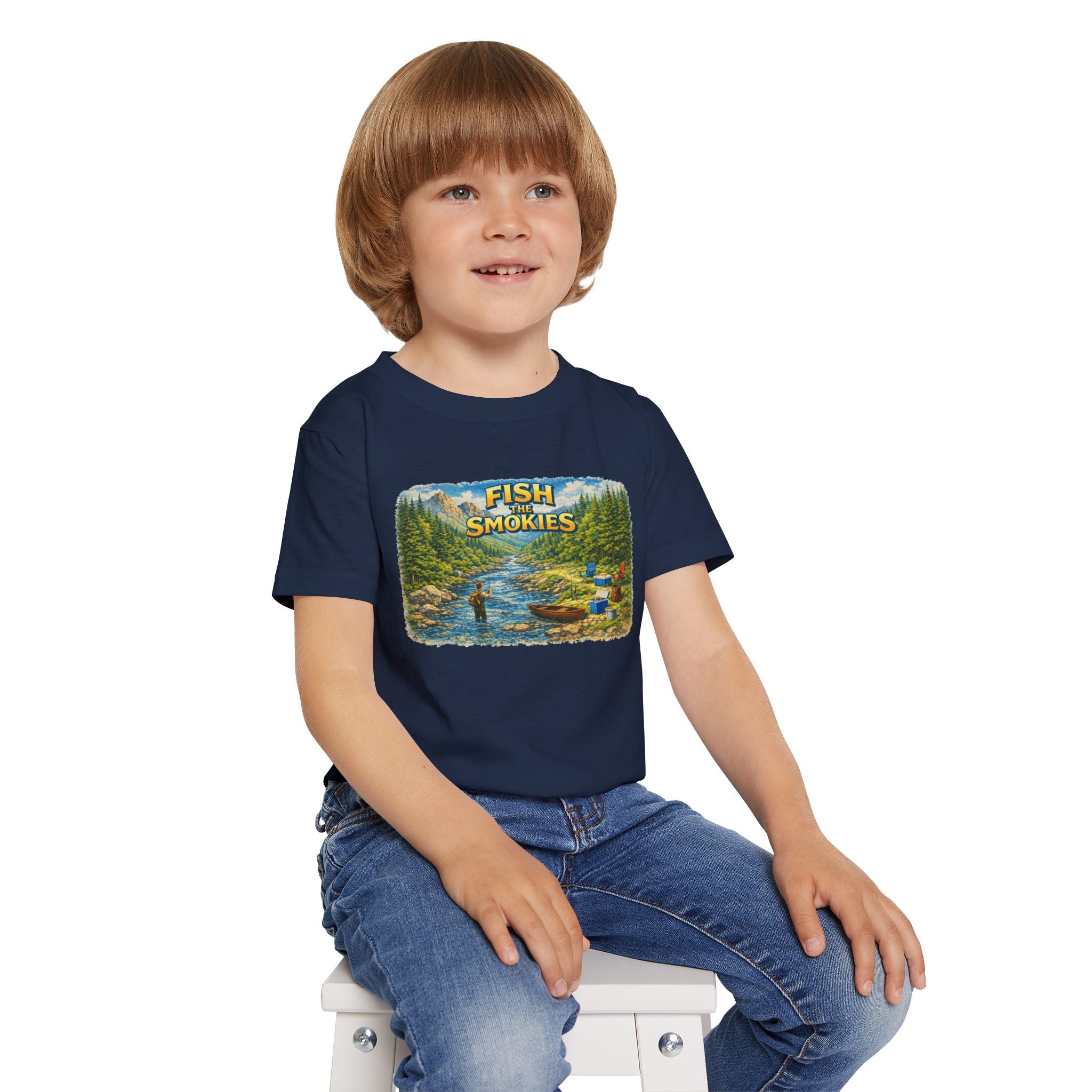 Toddler T-Shirt — Fish the Smokies Scenic Fishing Graphic