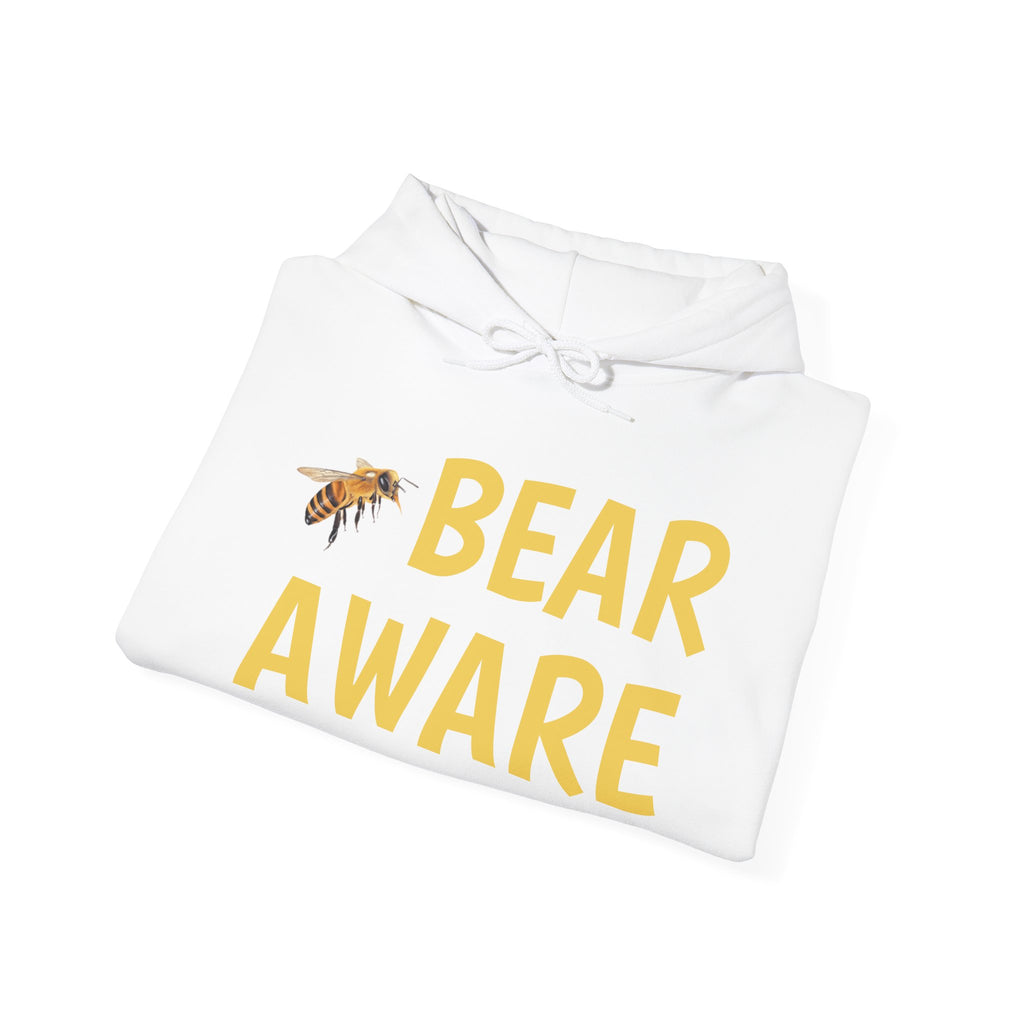 Bear Aware Hoodie - Cute Bear Illustration Wildlife Conservation Pullover