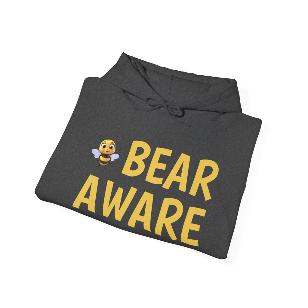 Bear Aware  Unisex Hoodie — Cute Bee Graphic Pullover