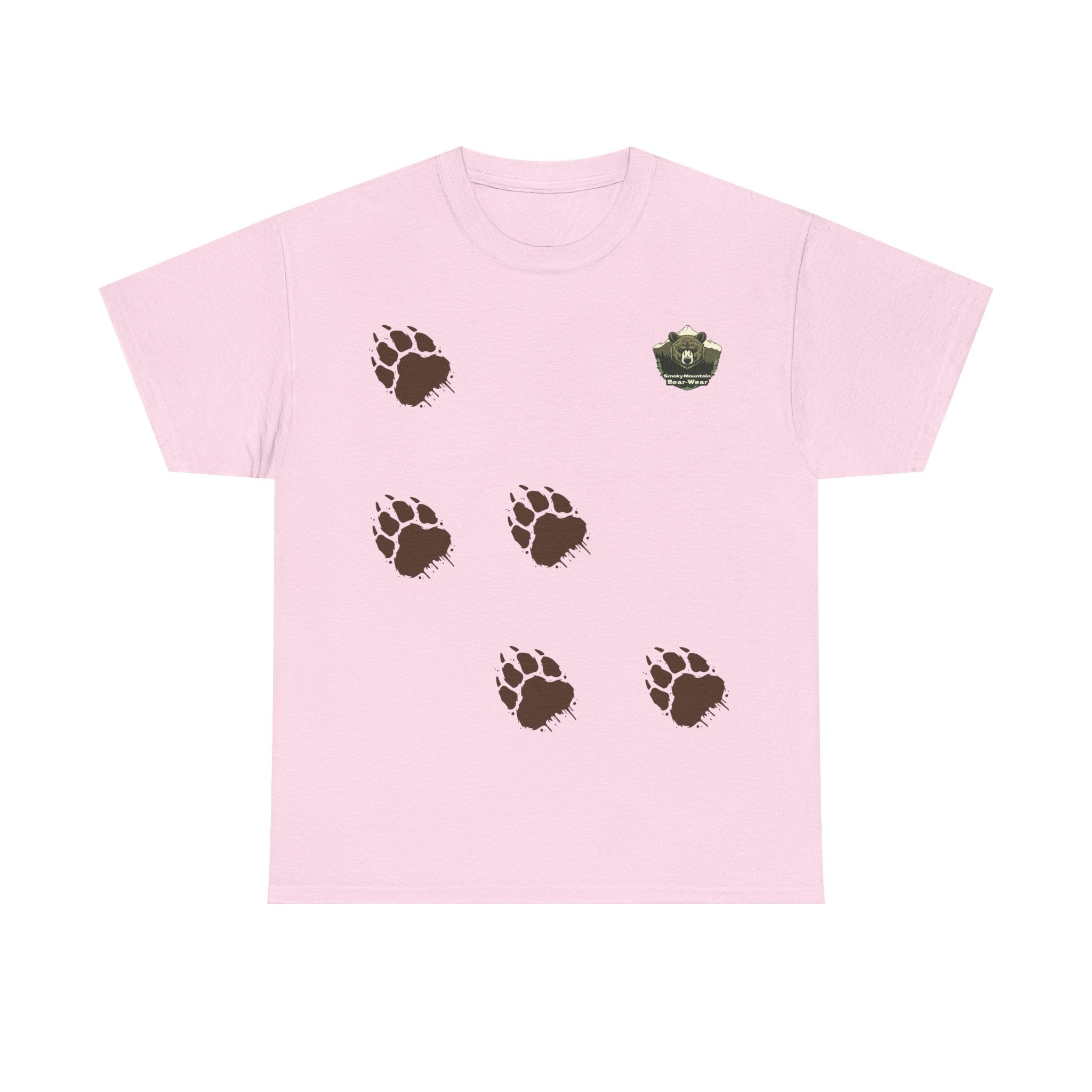 Muddy Bear Pawprint Unisex T‑Shirt — Wildlife Awareness