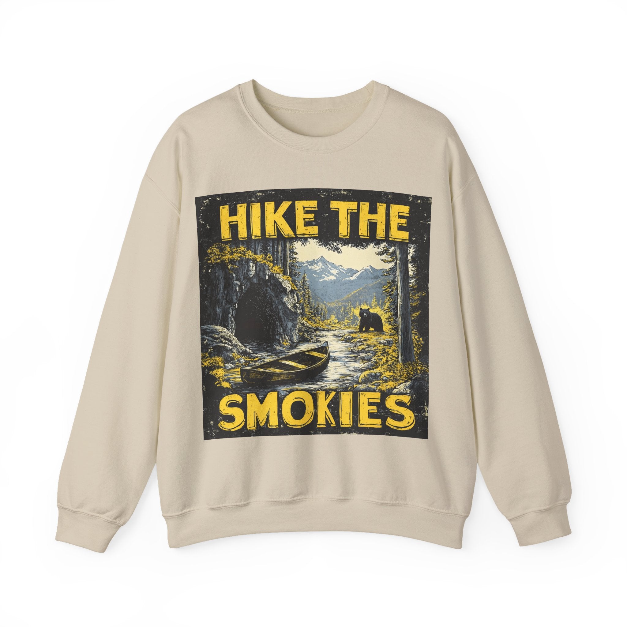 Hike the Smokies Sweatshirt — Vintage Mountain Hiking Unisex Crewneck