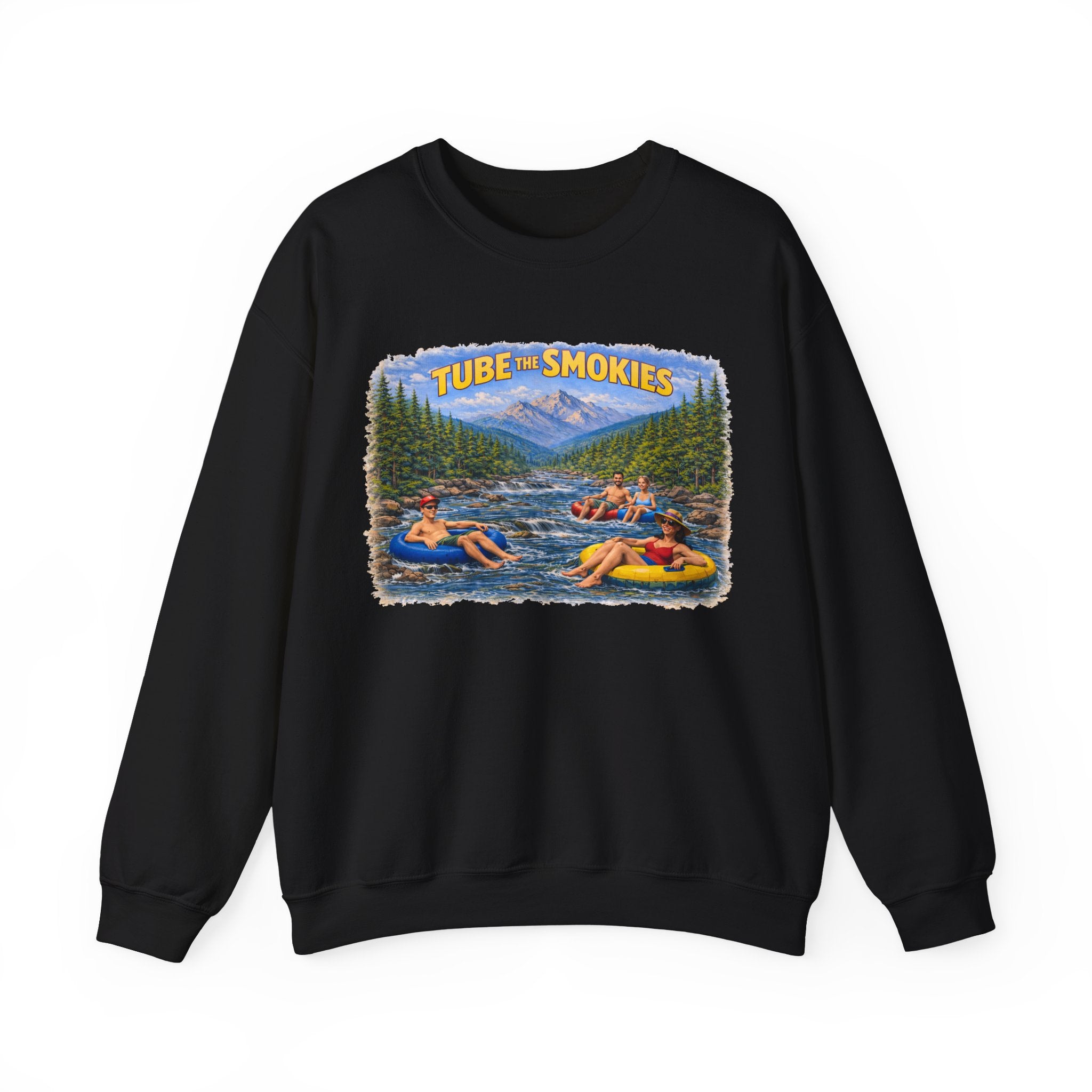Tube the Smokies Crewneck Sweatshirt – Scenic River Tubing Graphic