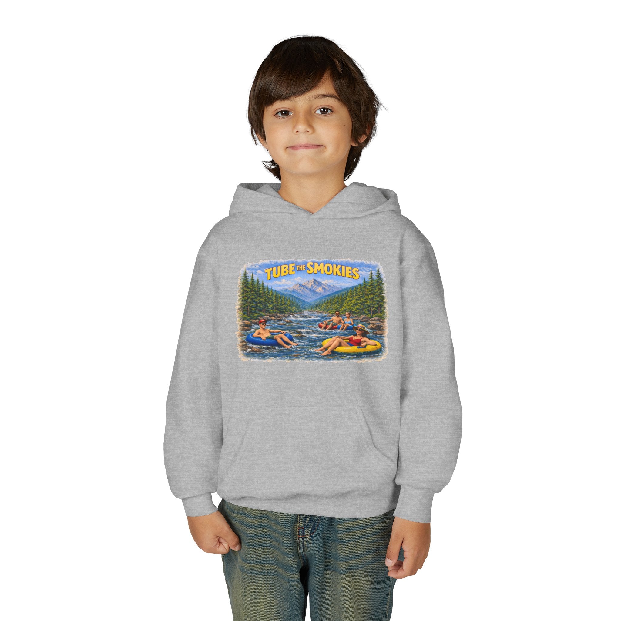 Tube The Smokies Youth Hoodie – River Tubing Graphic Sweatshirt