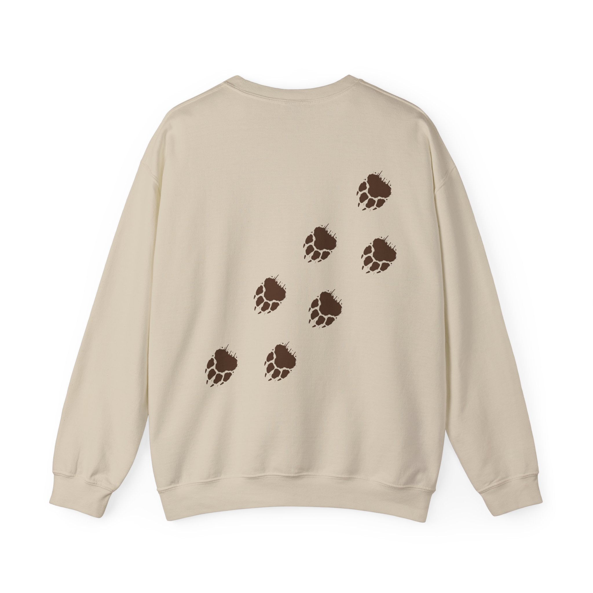 Muddy Bear Paw Tracks - Unisex Pullover Sweatshirt
