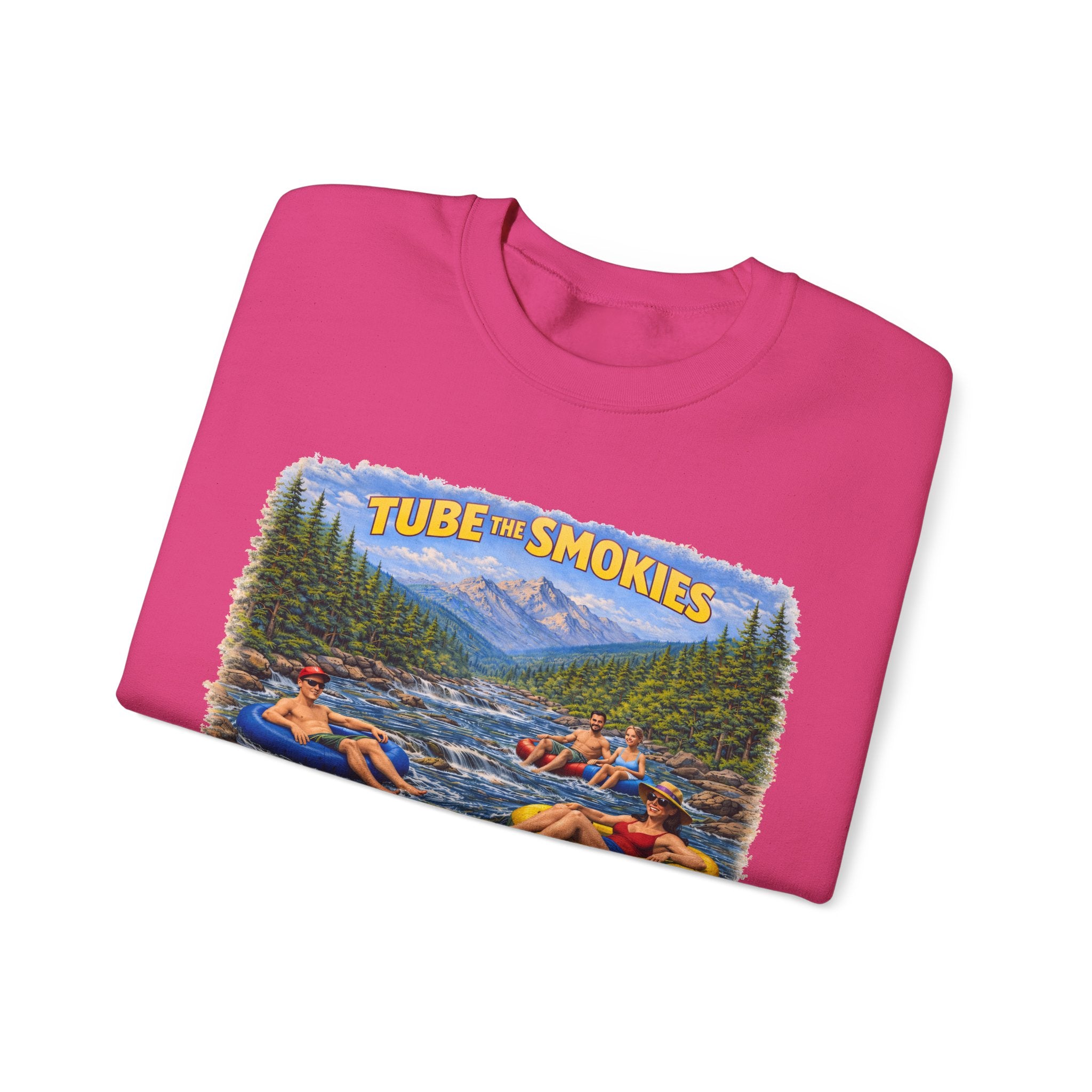 Tube the Smokies Crewneck Sweatshirt – Scenic River Tubing Graphic