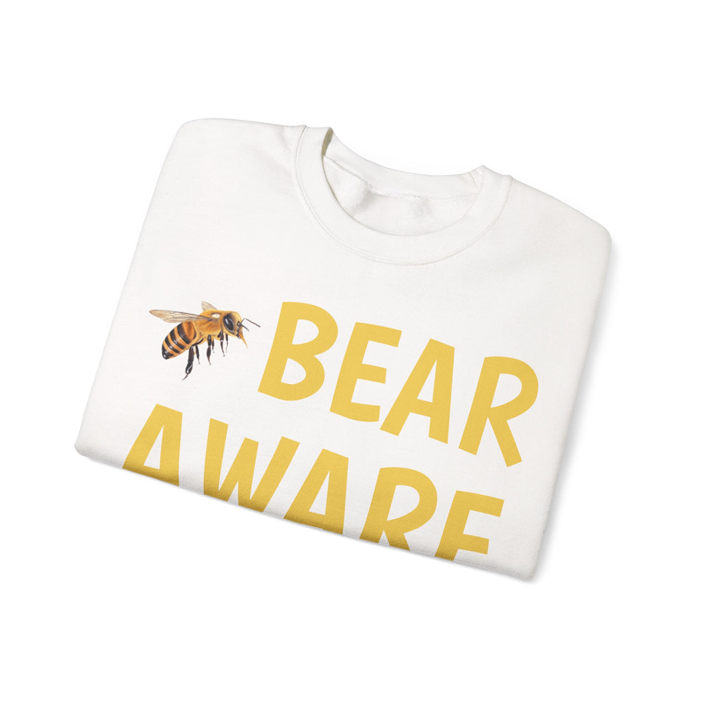 Bear Aware Unisex Crewneck Sweatshirt — Nature-Lover Eco Graphic Pullover