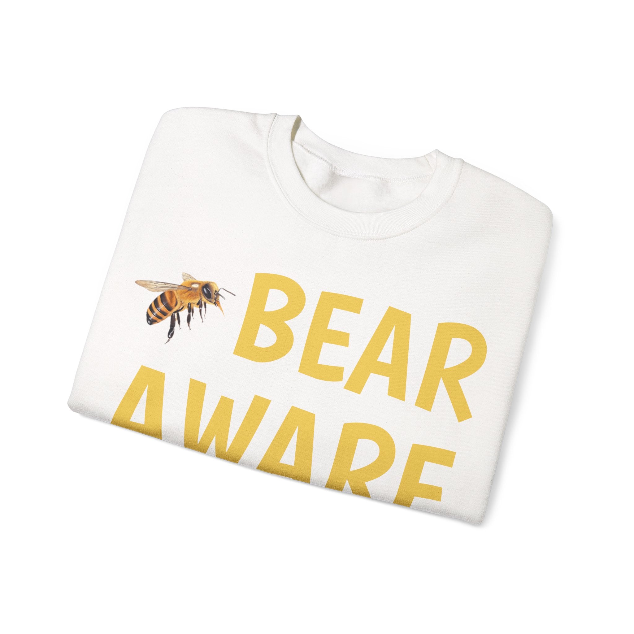 Bear Aware Unisex Crewneck Sweatshirt — Nature-Lover Eco Graphic Pullover