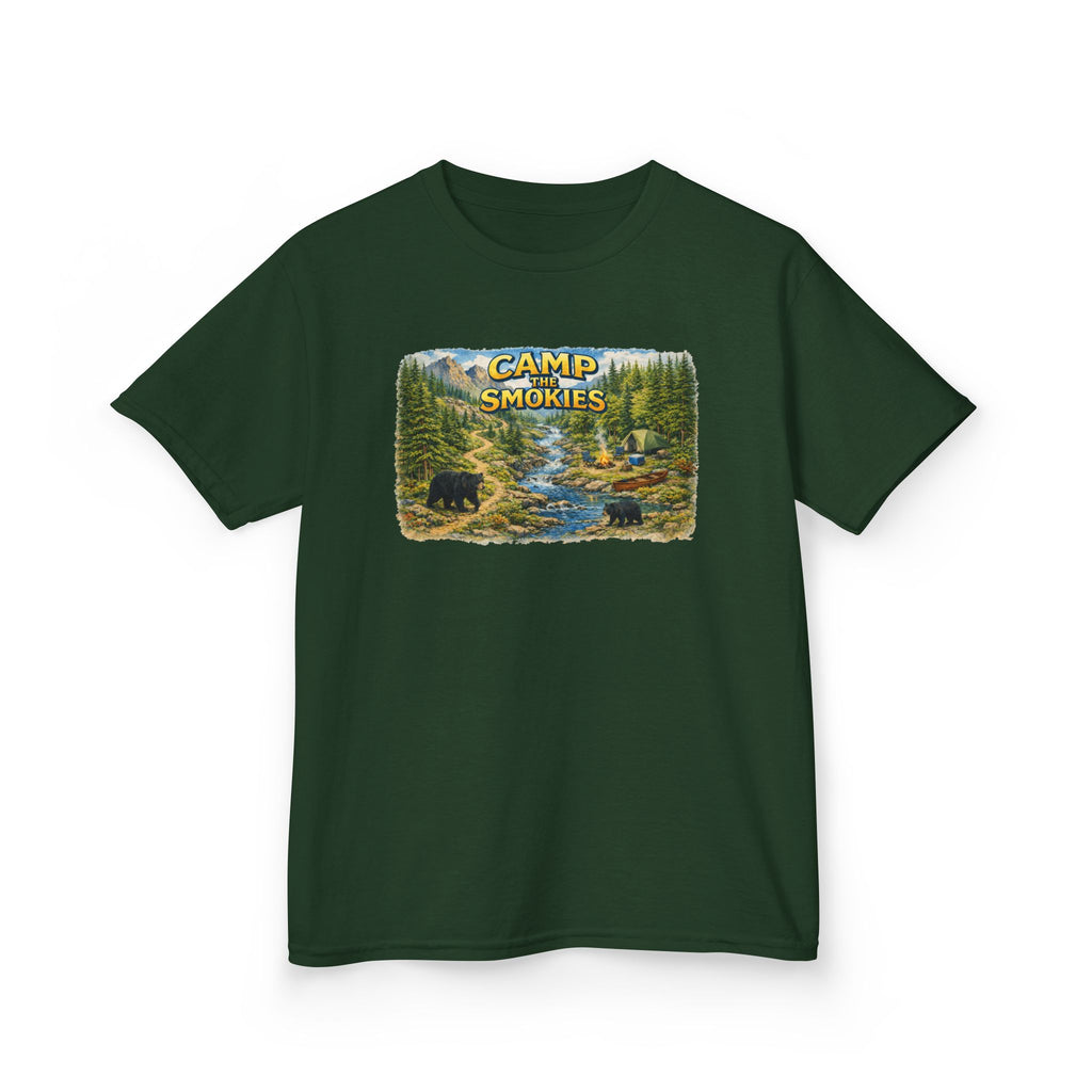 Kids Camp The Smokies T-Shirt — Scenic Smoky Mountains Camp Tee