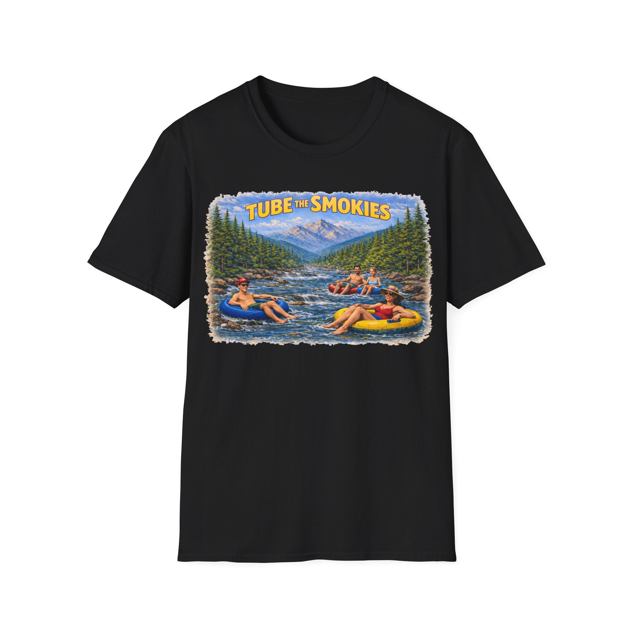 Tube the Smokies Unisex T-Shirt — River Tubing Graphic Tee for Smoky Mountains Fans