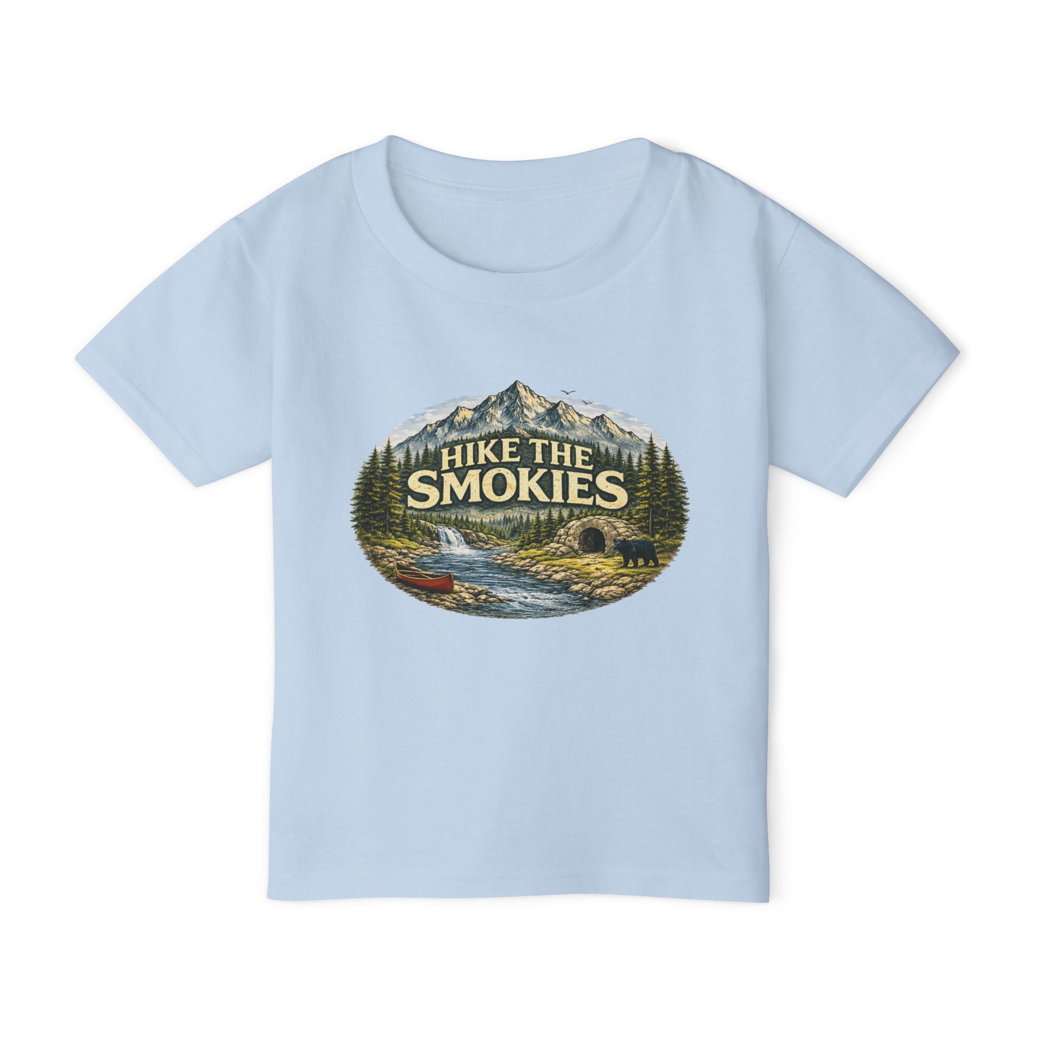 Toddler T‑Shirt — "Hike The Smokies" Mountain & Bear Outdoor Adventure Tee