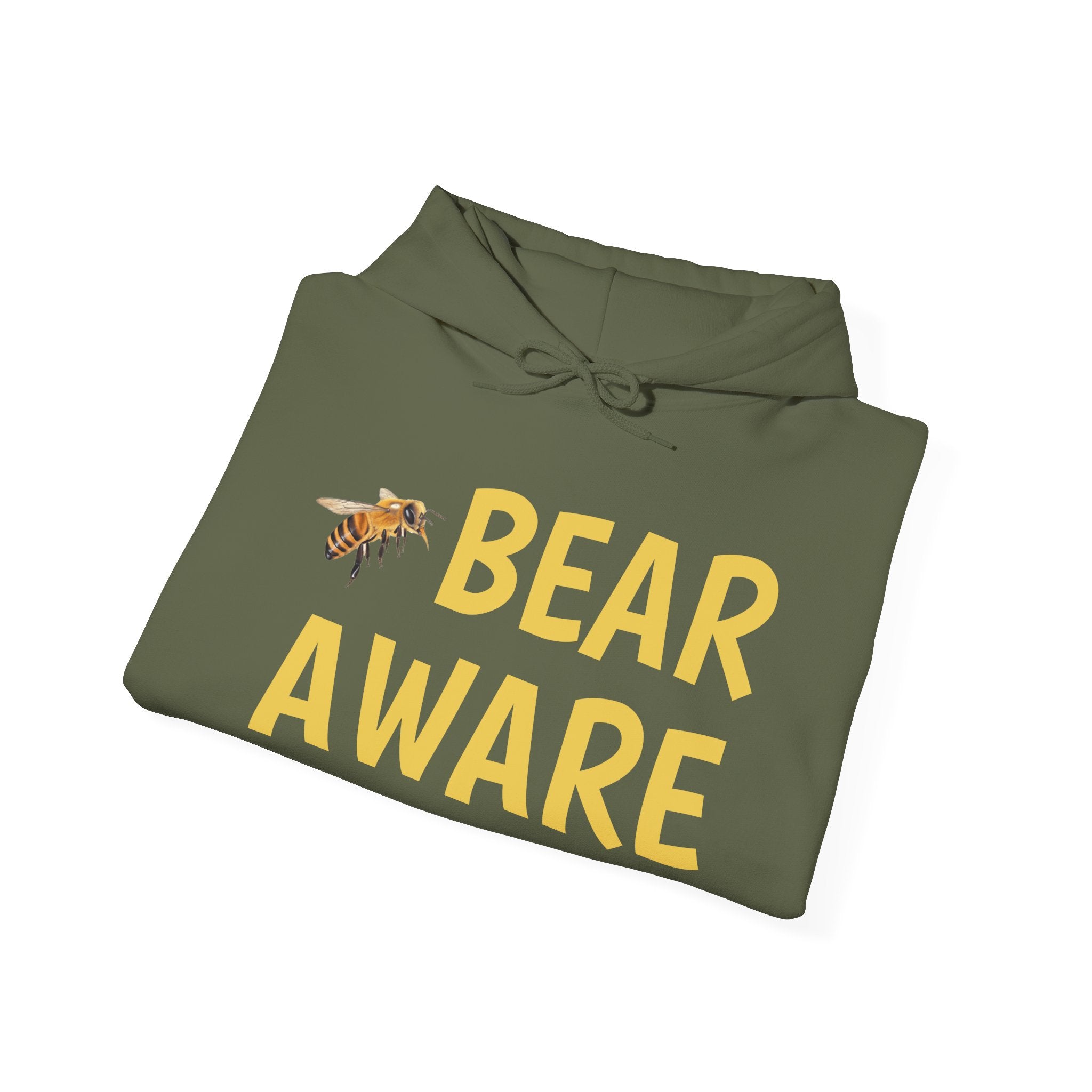 Bear Aware Hoodie - Cute Bear Illustration Wildlife Conservation Pullover