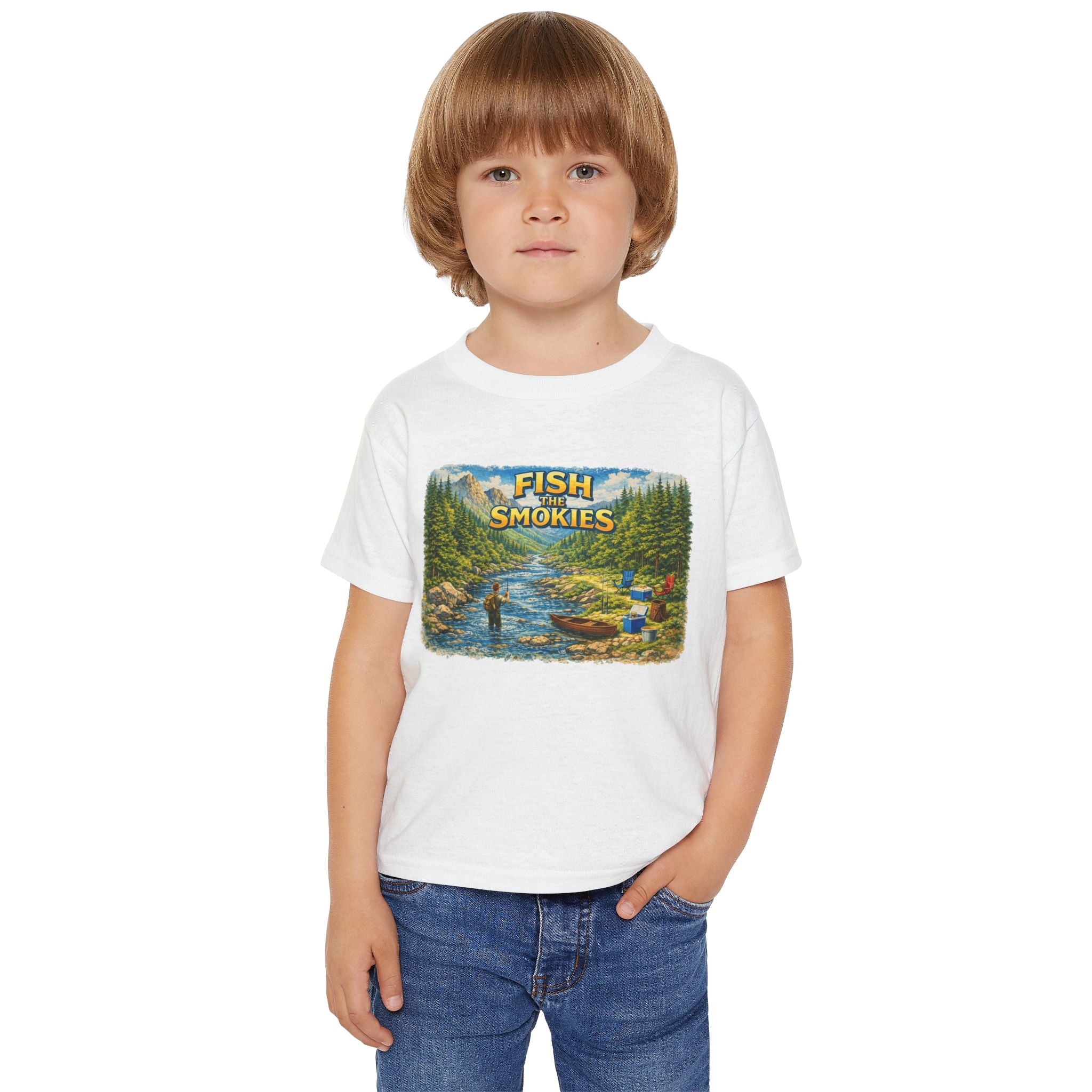 Toddler T-Shirt — Fish the Smokies Scenic Fishing Graphic