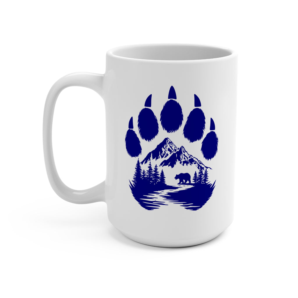 15oz Bear Paw Mug — Mountain Bear Wilderness Coffee Cup