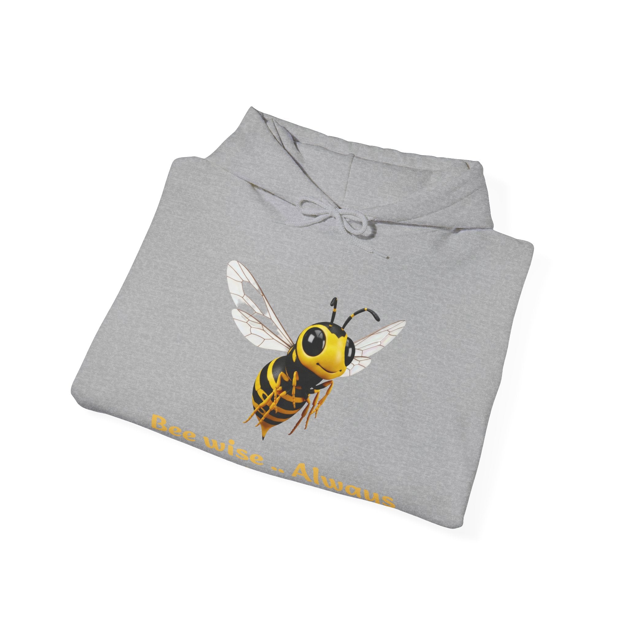 Bee Wise Hoodie — "Bee wise... Always hike with a friend" Nature Lover Graphic Hoodie