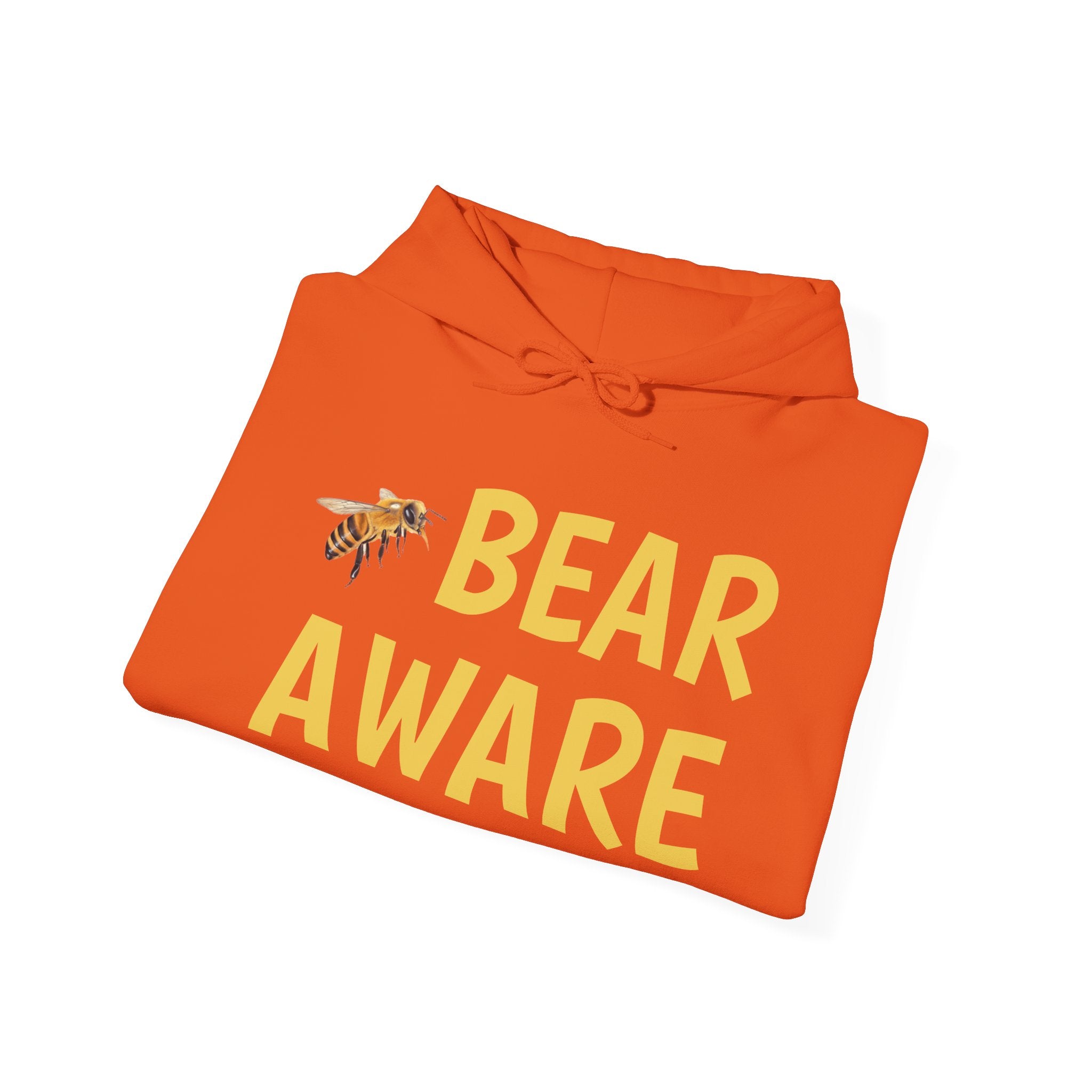Bear Aware Hoodie - Cute Bear Illustration Wildlife Conservation Pullover