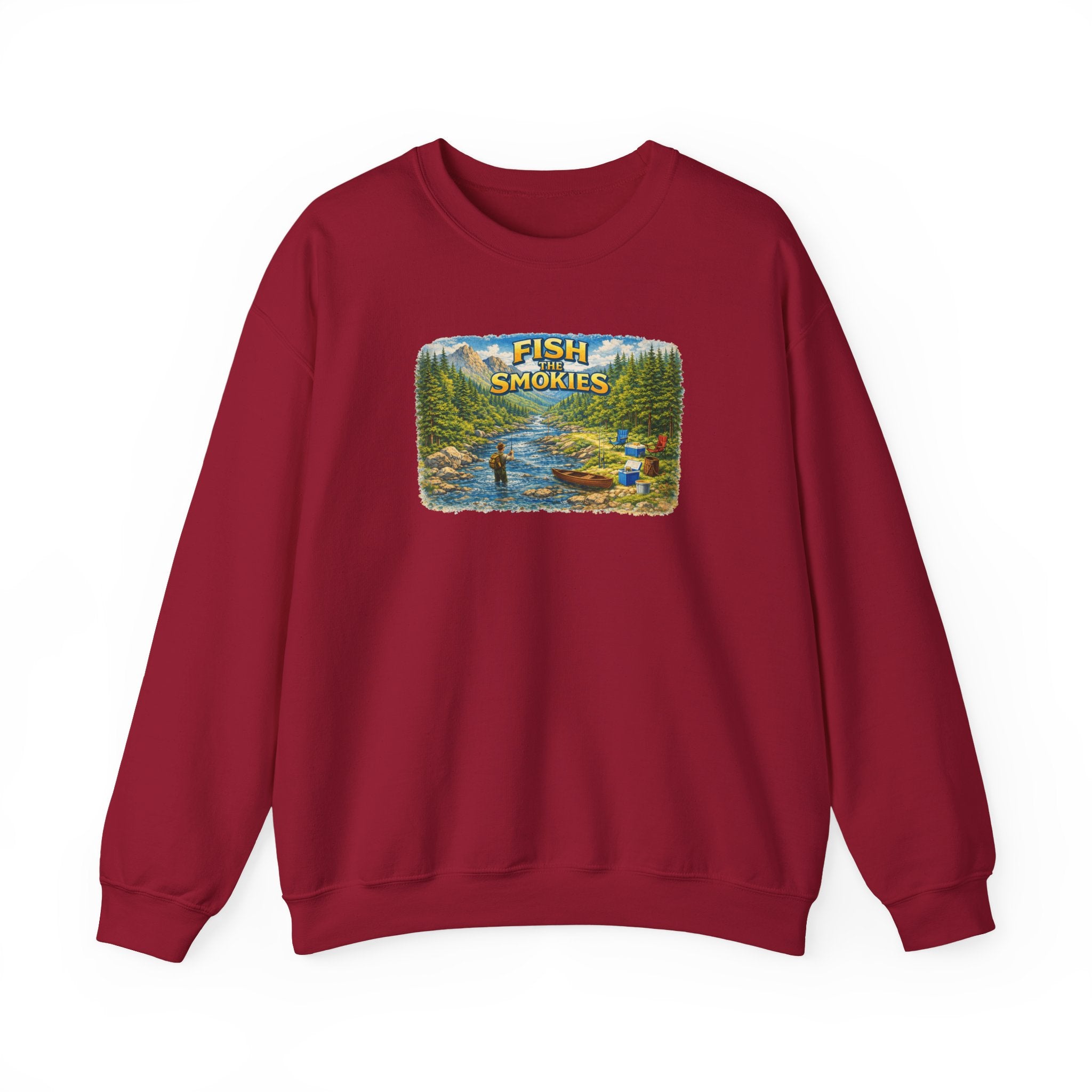 Fish Smokies Fishing Crewneck Unisex Sweatshirt