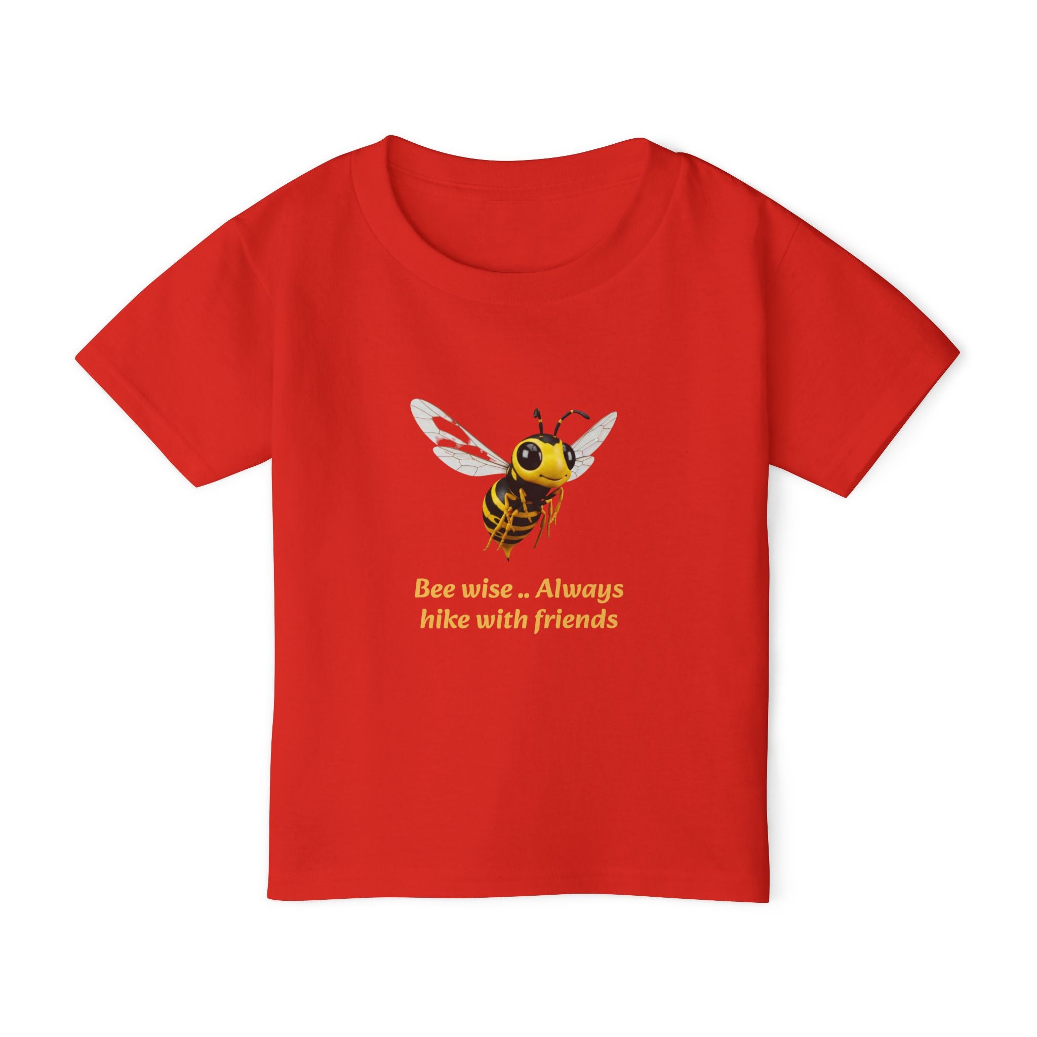 Toddler T‑Shirt — Cute Bee Design “Bee Wise… Always Hike with Friends”