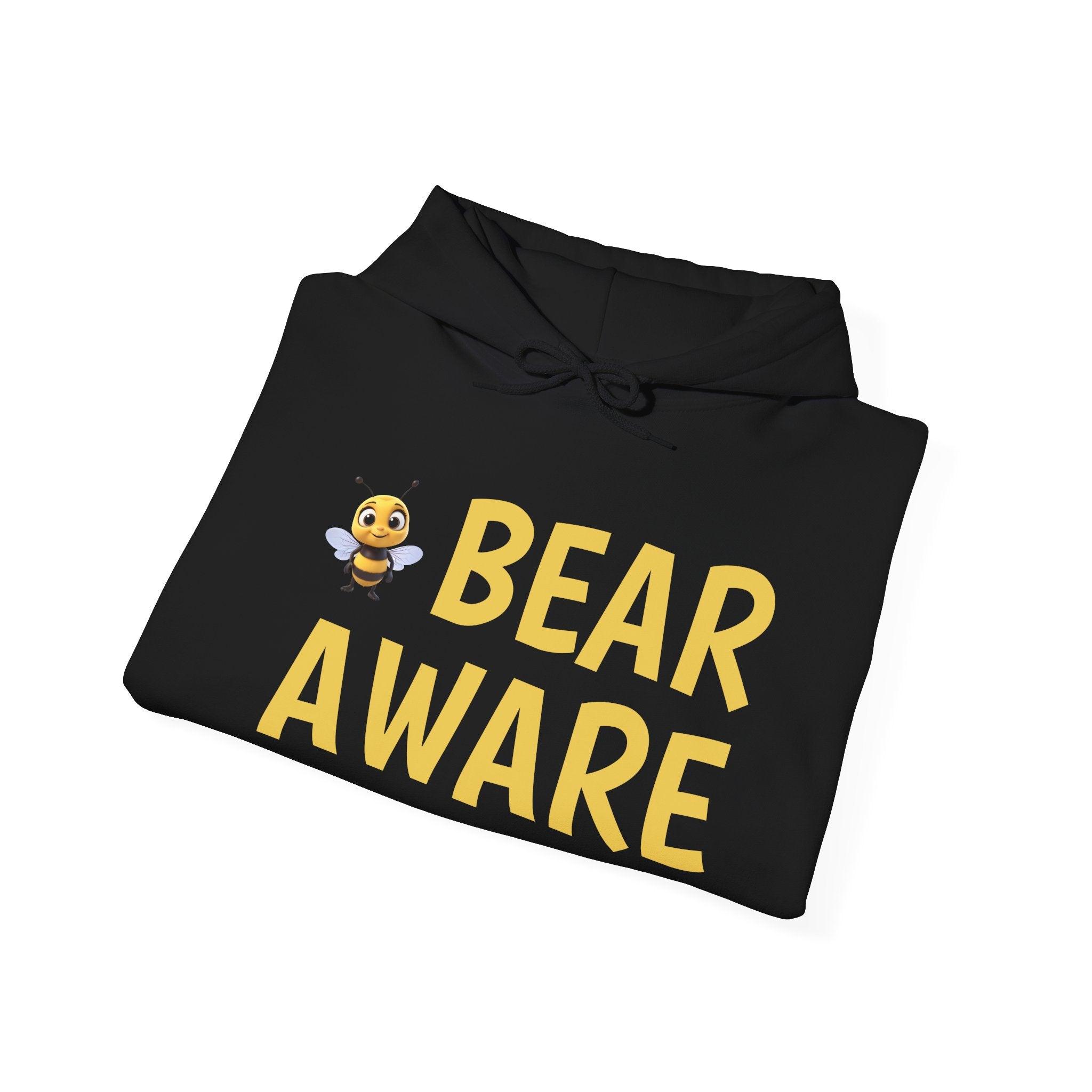 Bear Aware  Unisex Hoodie — Cute Bee Graphic Pullover