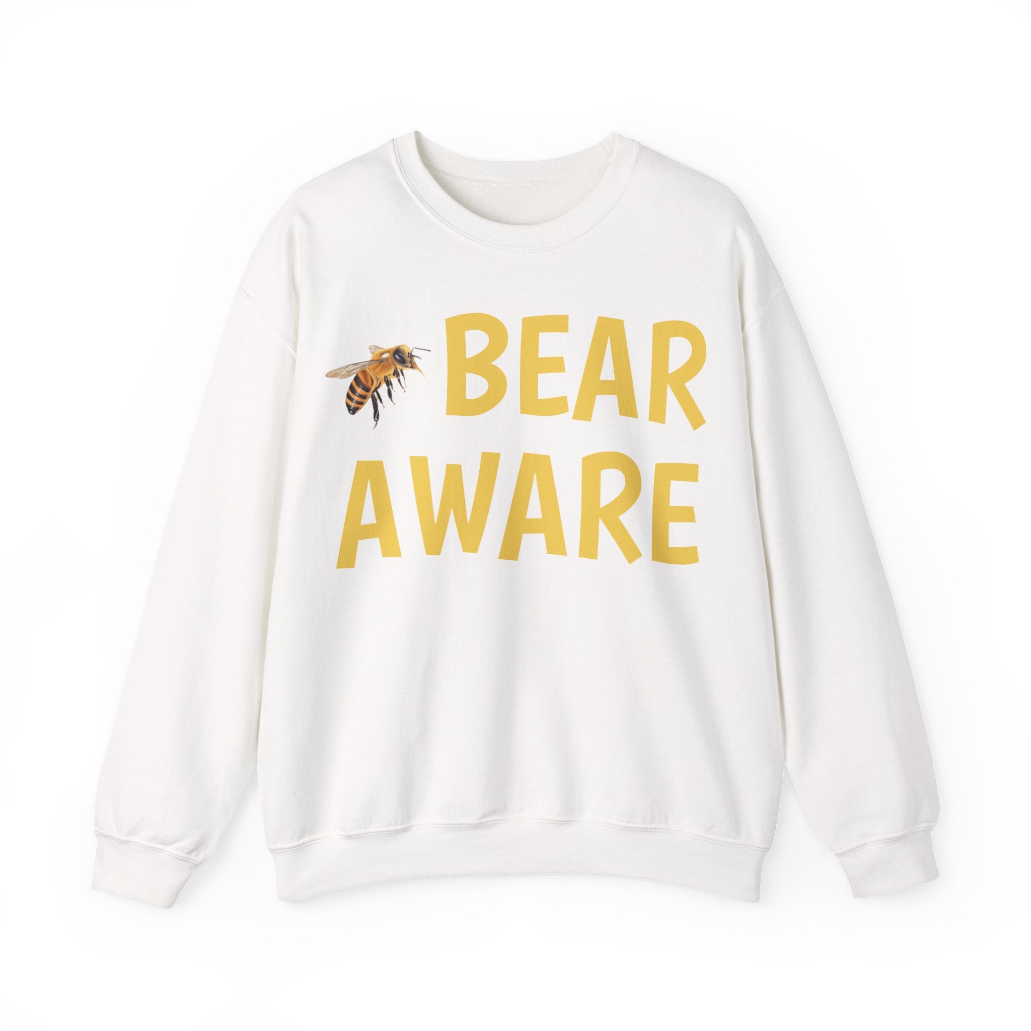 Bear Aware Unisex Crewneck Sweatshirt — Nature-Lover Eco Graphic Pullover