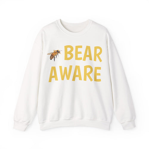 Bear Aware Unisex Crewneck Sweatshirt — Nature-Lover Eco Graphic Pullover