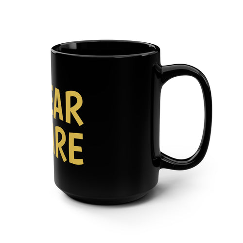 Bear Aware 15oz Black Coffee Mug – Cute Bee Design