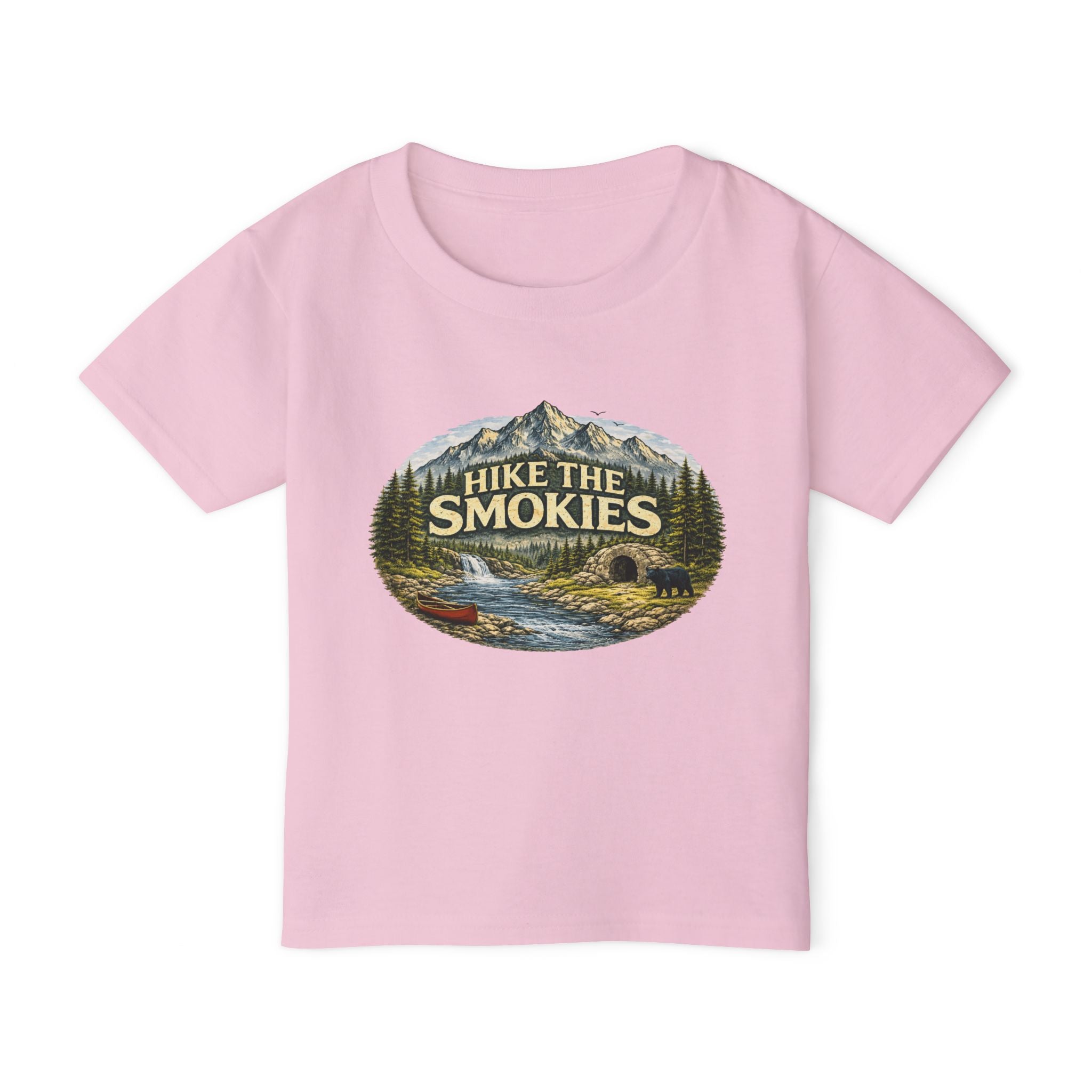 Toddler T‑Shirt — "Hike The Smokies" Mountain & Bear Outdoor Adventure Tee