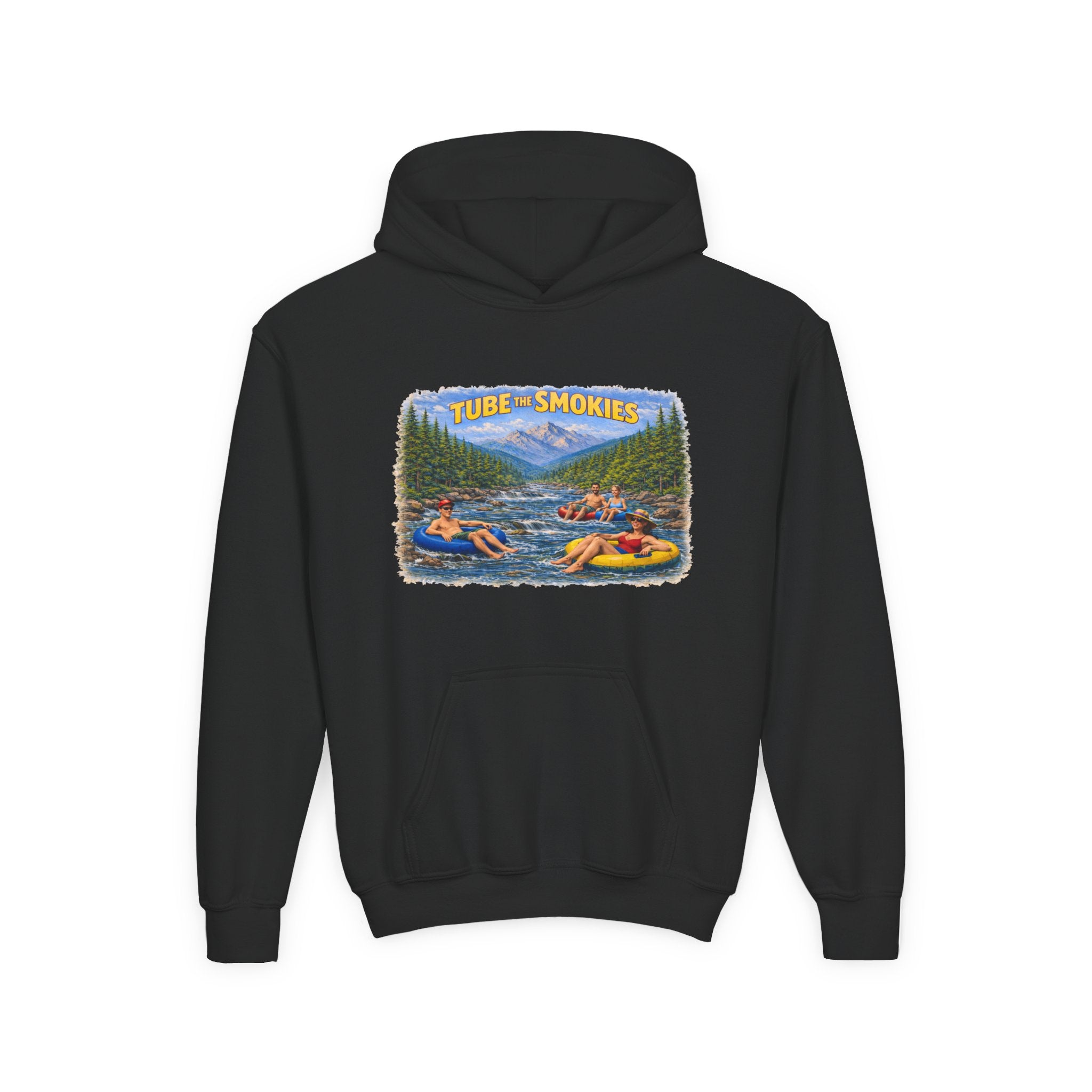 Tube The Smokies Youth Hoodie – River Tubing Graphic Sweatshirt