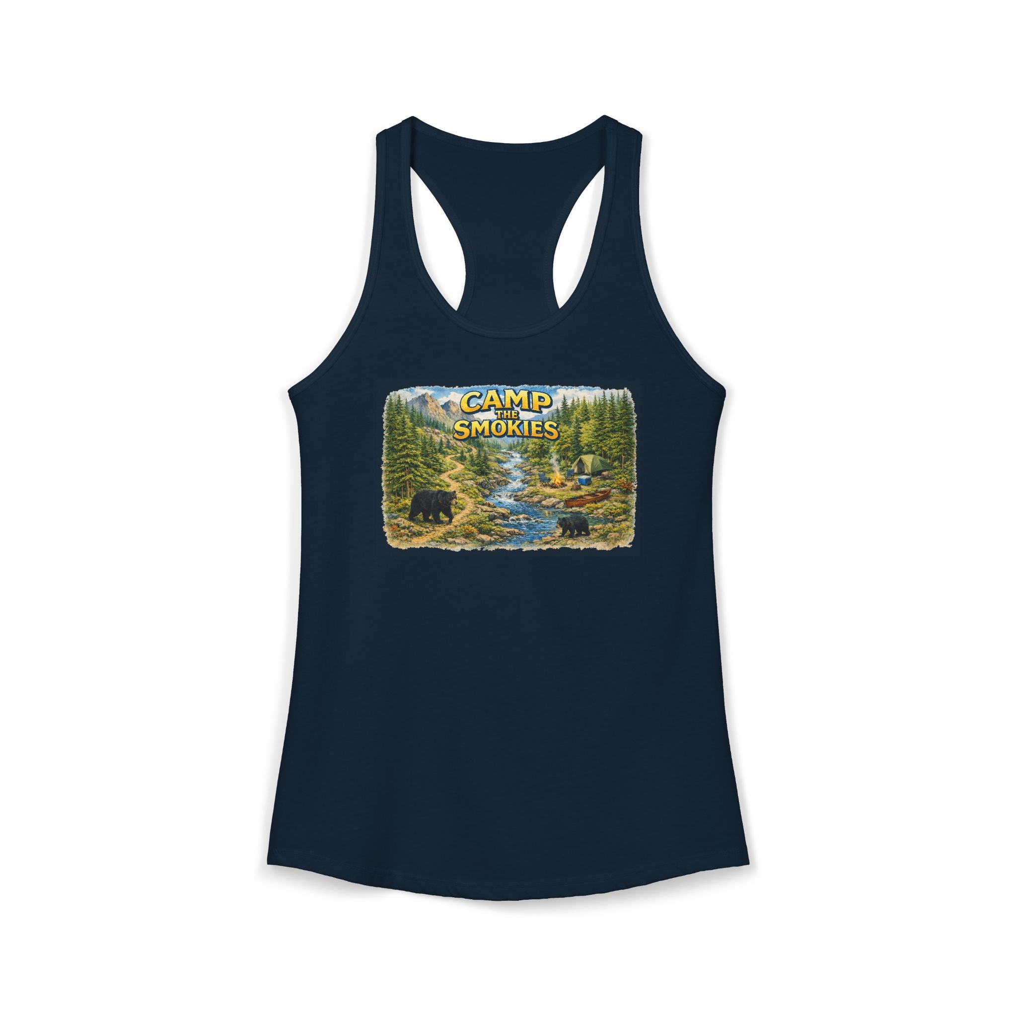 Smoky Mountains Camp River Racerback Tank — Back to Nature
