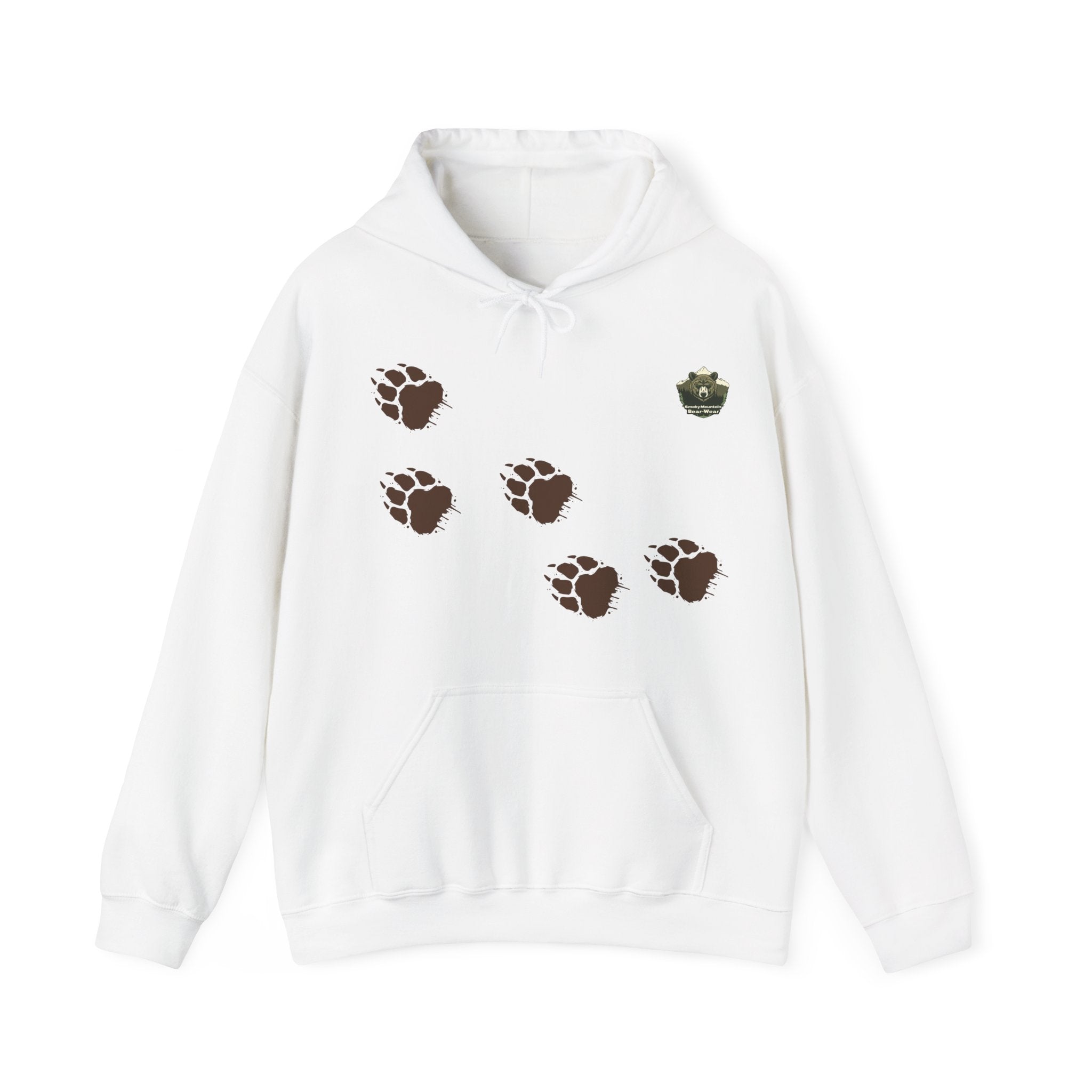 Muddy Bear Paw Tracks Unisex Hoodie  - Wildlife Awarenesas