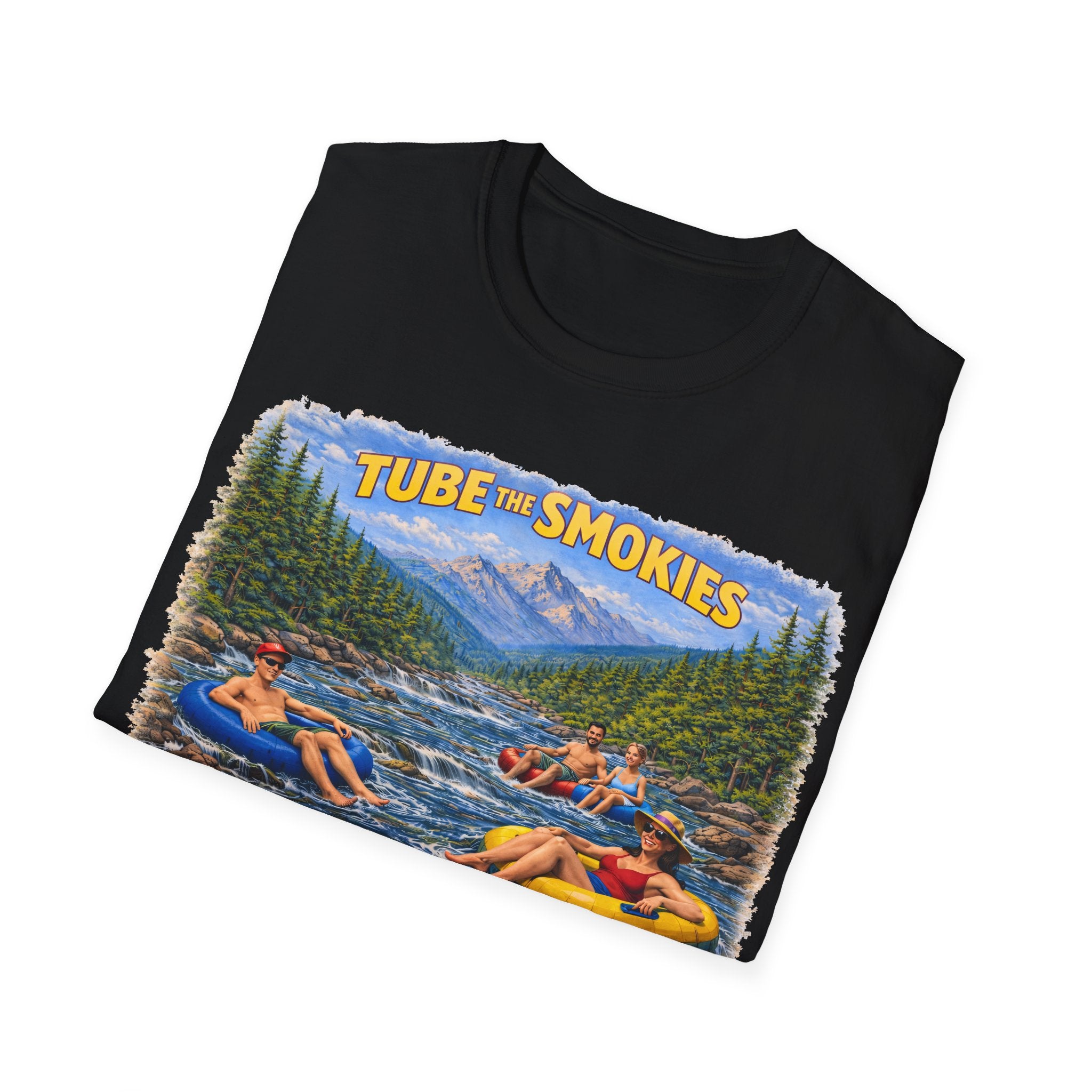 Tube the Smokies Unisex T-Shirt — River Tubing Graphic Tee for Smoky Mountains Fans