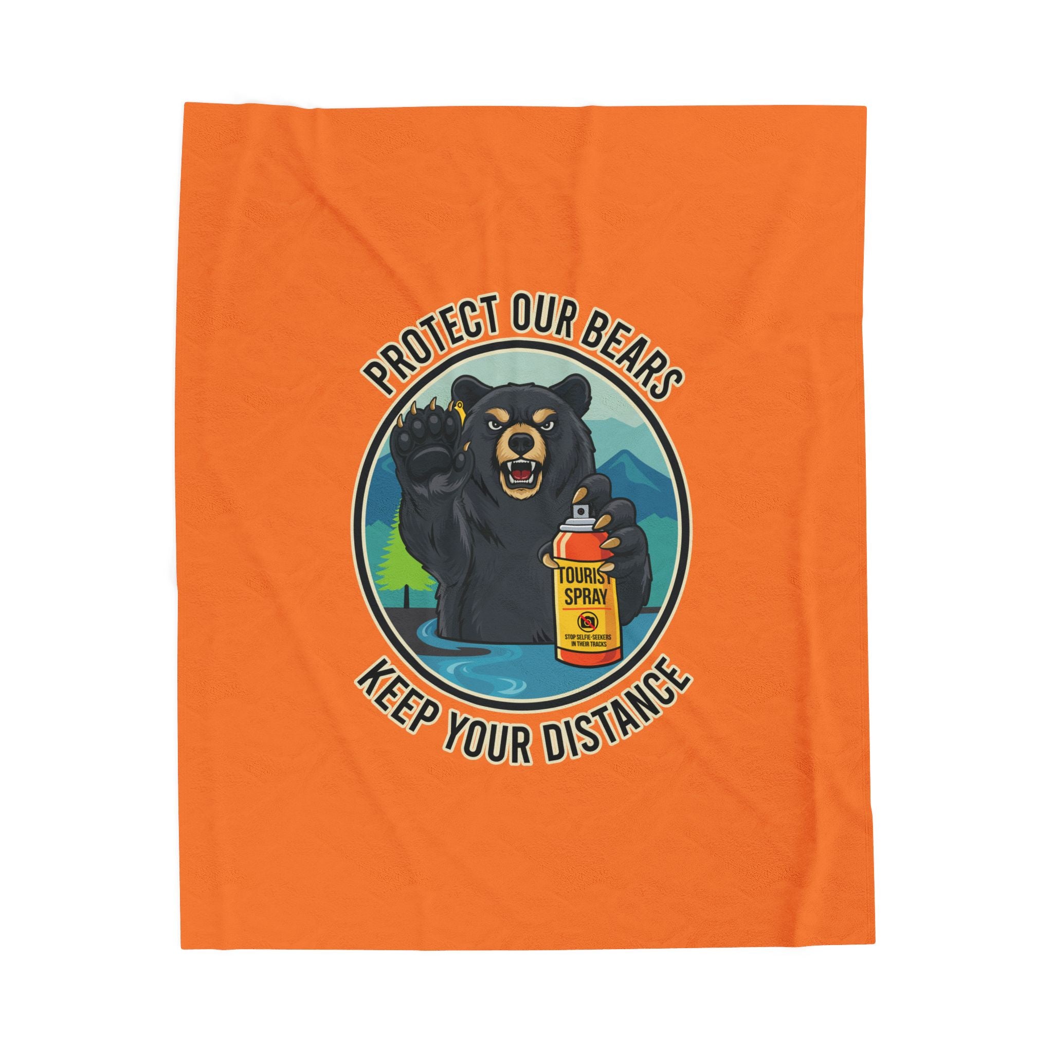 Protect Our Bears  Vols Orange Velveteen Plush Throw
