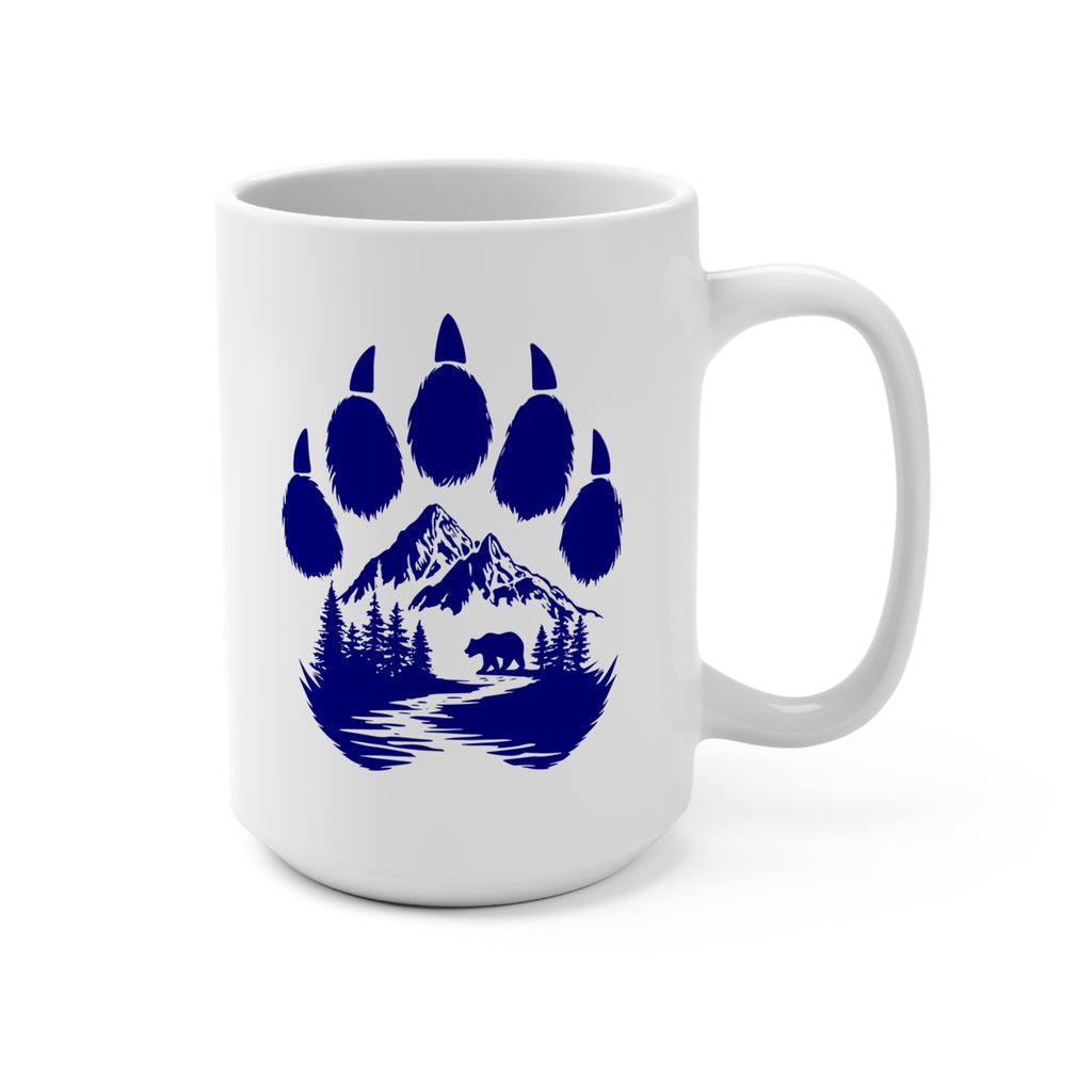 15oz Bear Paw Mug — Mountain Bear Wilderness Coffee Cup