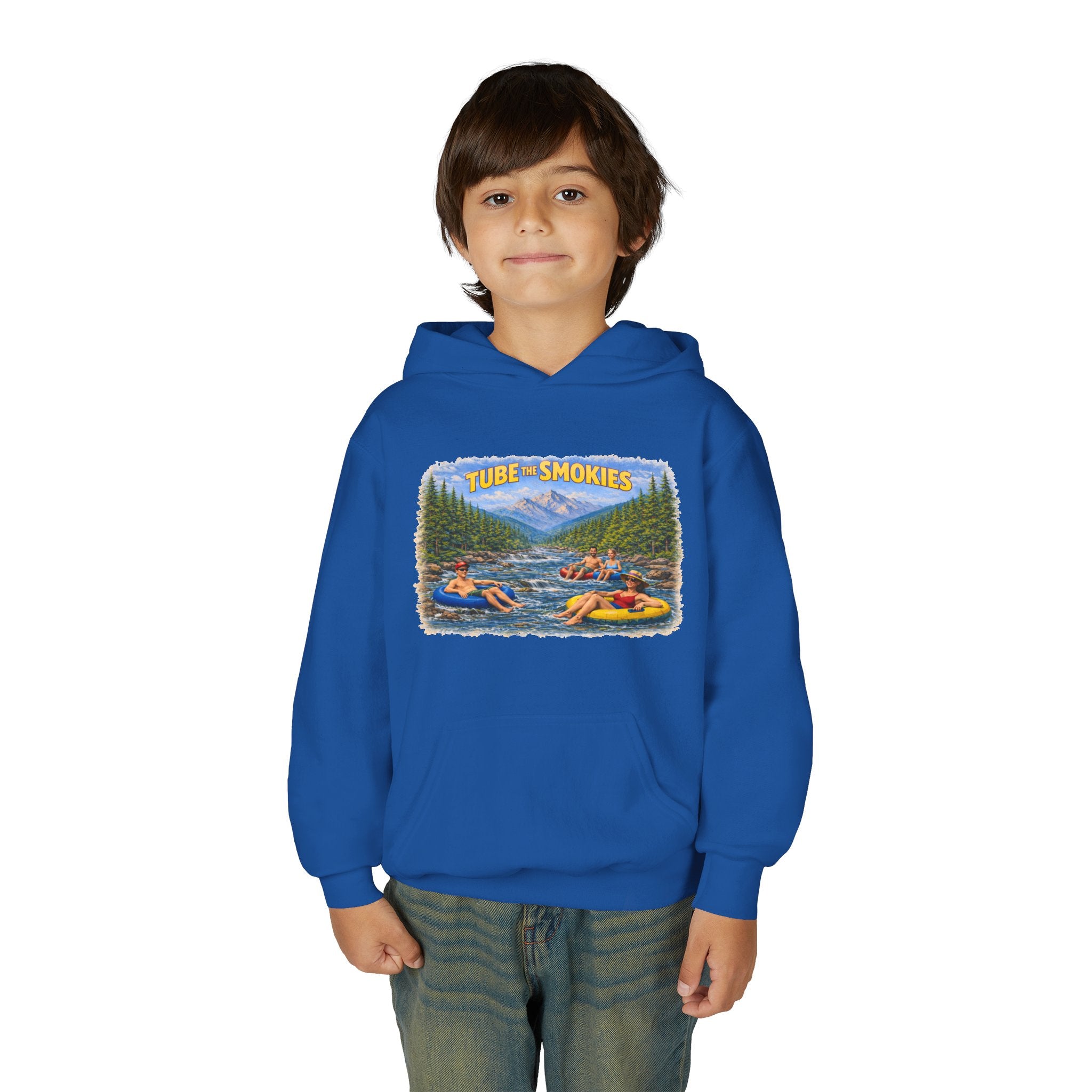 Tube The Smokies Youth Hoodie – River Tubing Graphic Sweatshirt