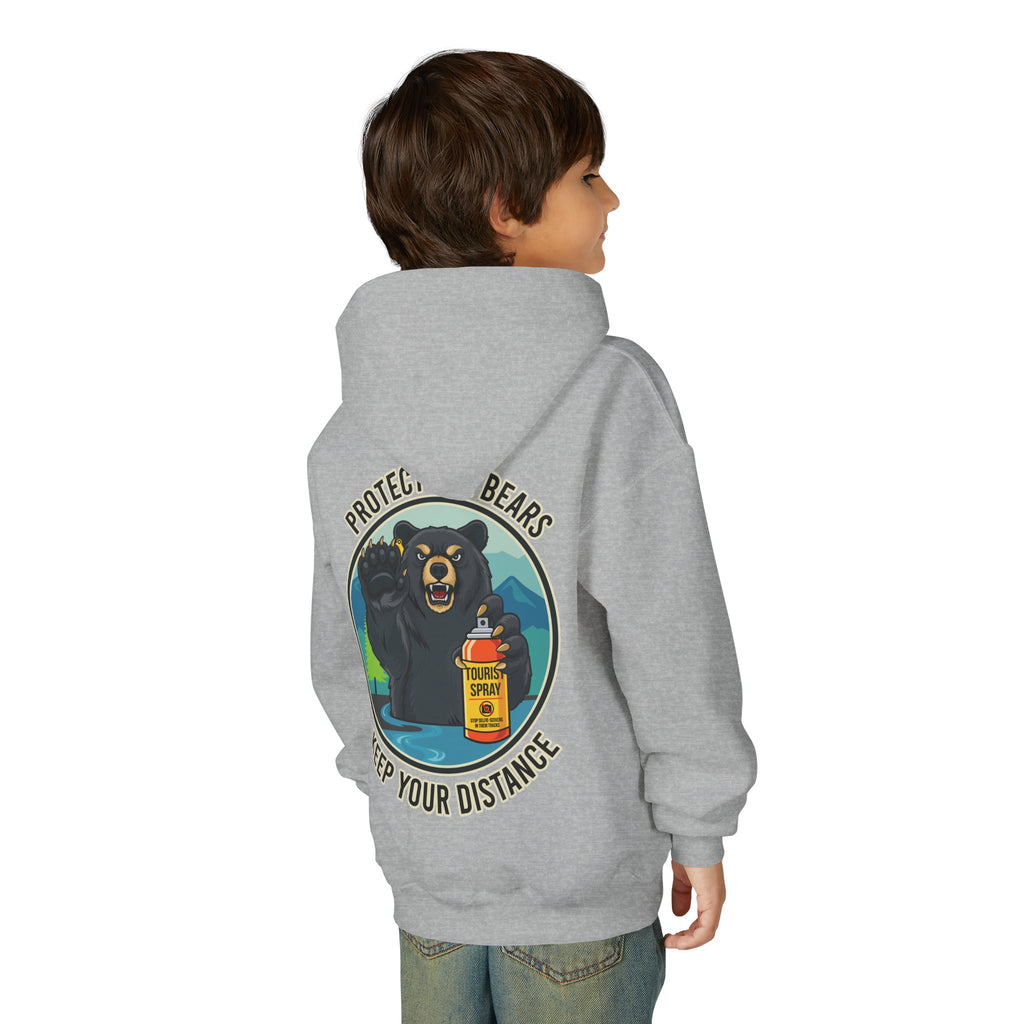 Bear Safety Youth Hoodie — "Protect Our Bears, Keep Your Distance"