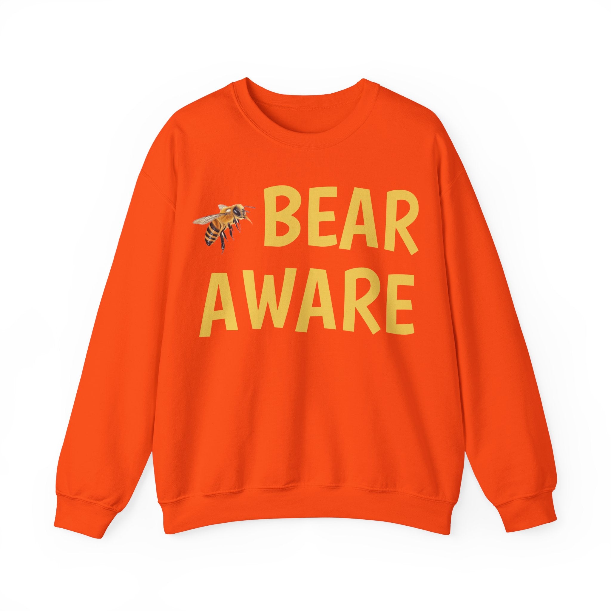 Bear Aware Unisex Crewneck Sweatshirt — Nature-Lover Eco Graphic Pullover