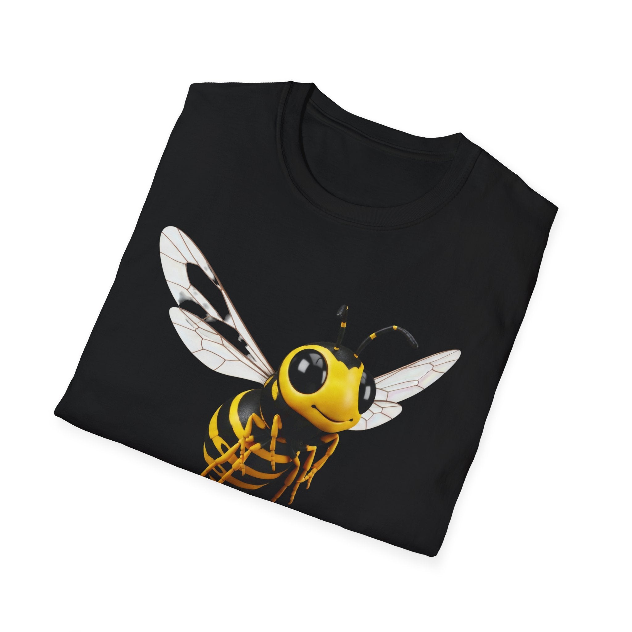 Bee Graphic T-Shirt — Cute Yellow Honeybee Illustration Tee