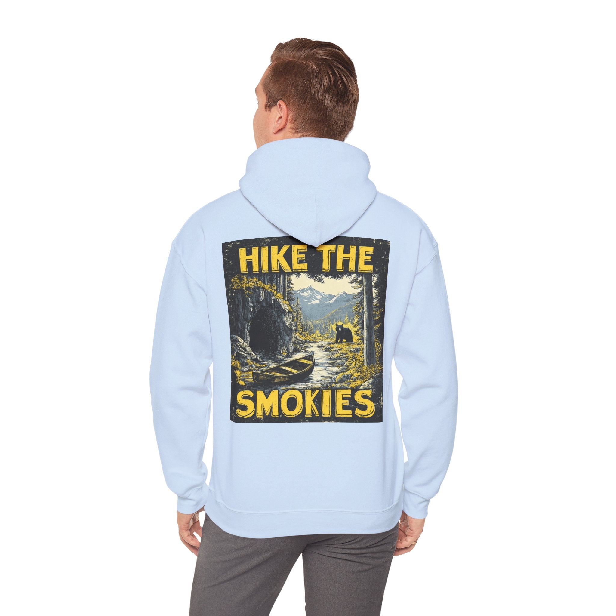 Hoodie - Vintage "Hike the Smokies" Smoky Mountains Unisex Hiking Graphic Pullover