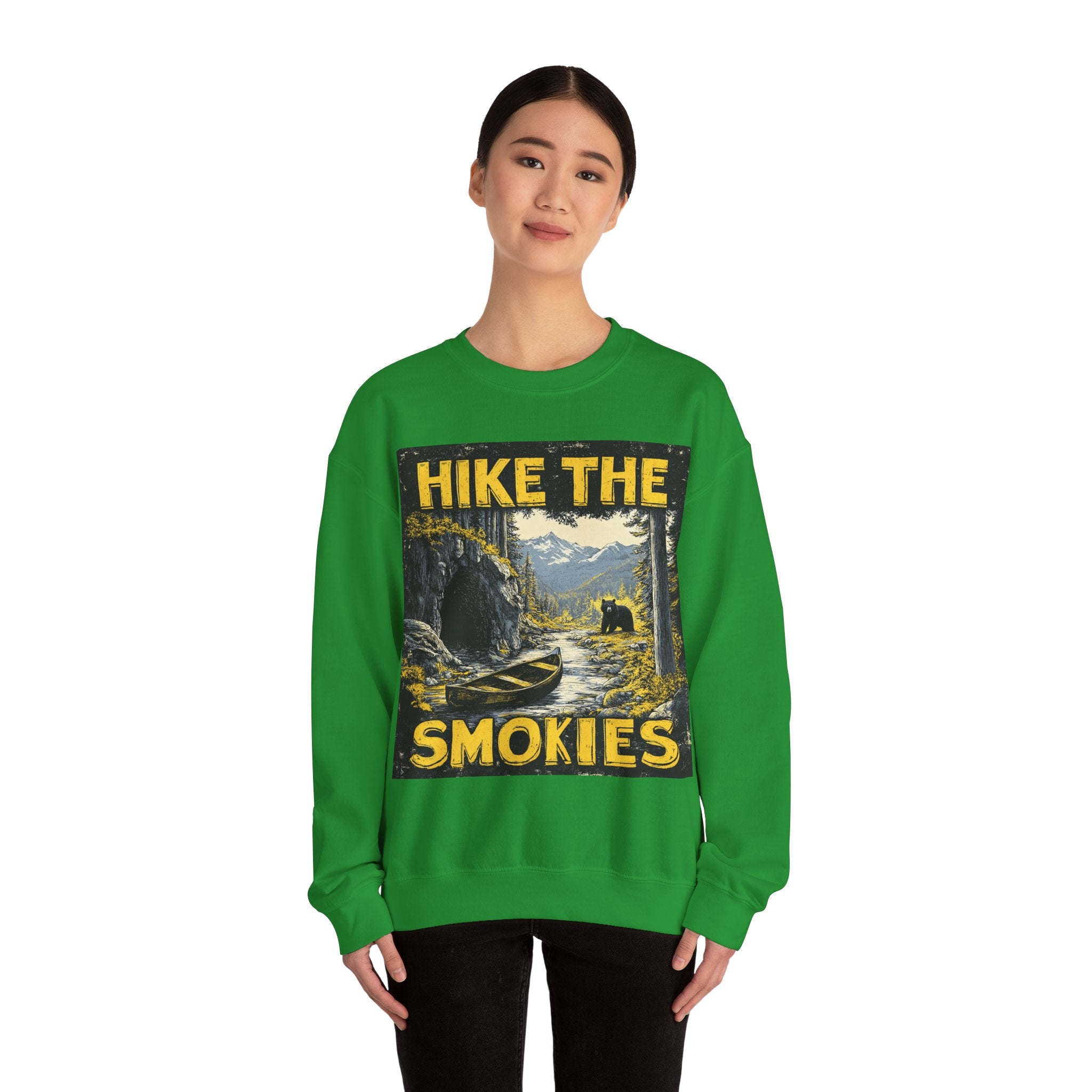 Hike the Smokies Sweatshirt — Vintage Mountain Hiking Unisex Crewneck