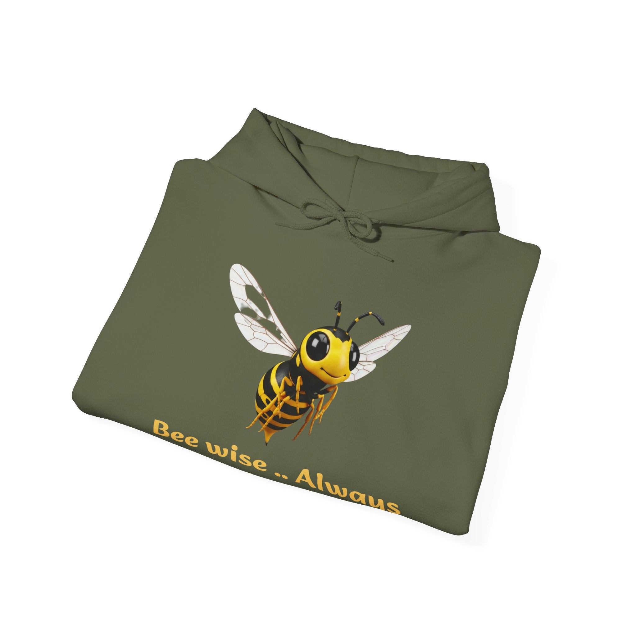 Bee Wise Hoodie — "Bee wise... Always hike with a friend" Nature Lover Graphic Hoodie