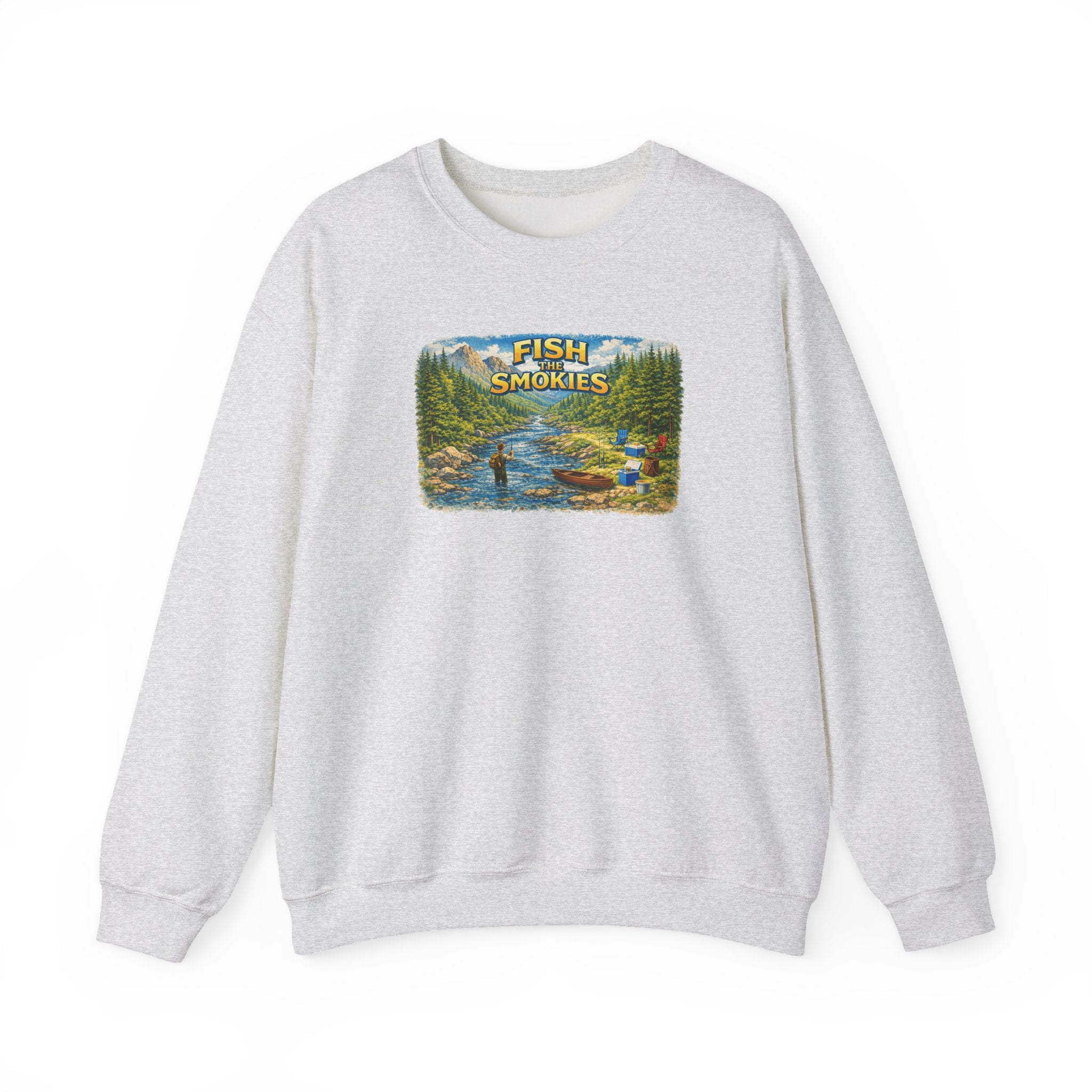 Fish Smokies Fishing Crewneck Unisex Sweatshirt