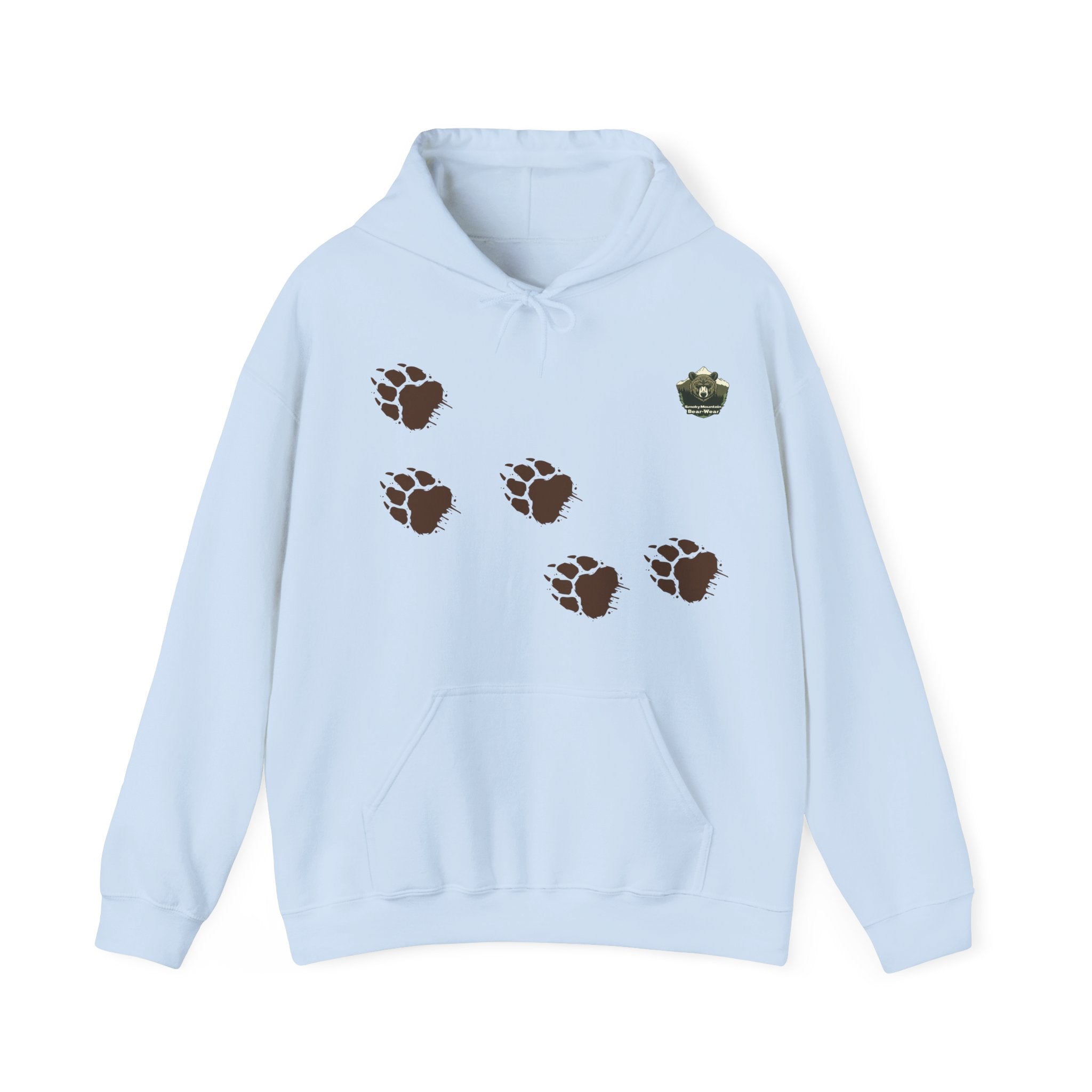Muddy Bear Paw Tracks Unisex Hoodie  - Wildlife Awarenesas
